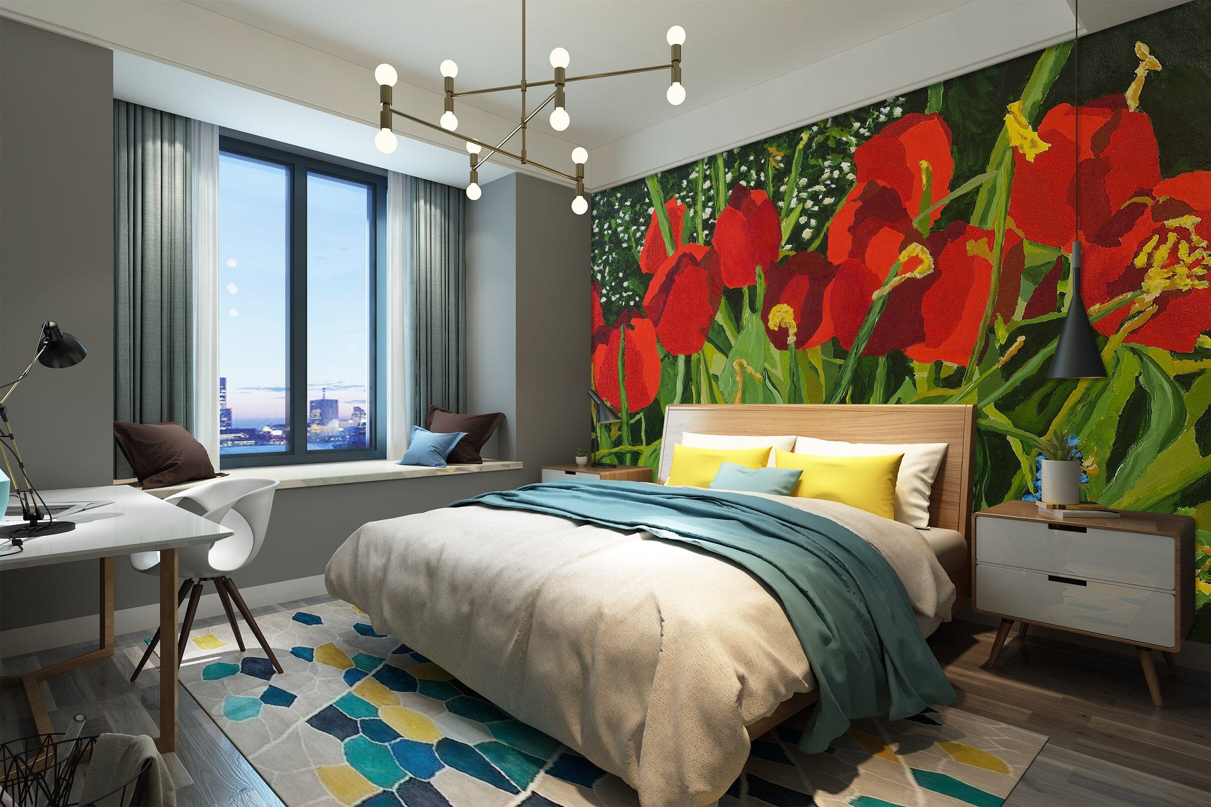 3D Wild Flowers 161 Allan P. Friedlander Wall Mural Wall Murals Wallpaper AJ Wallpaper 2