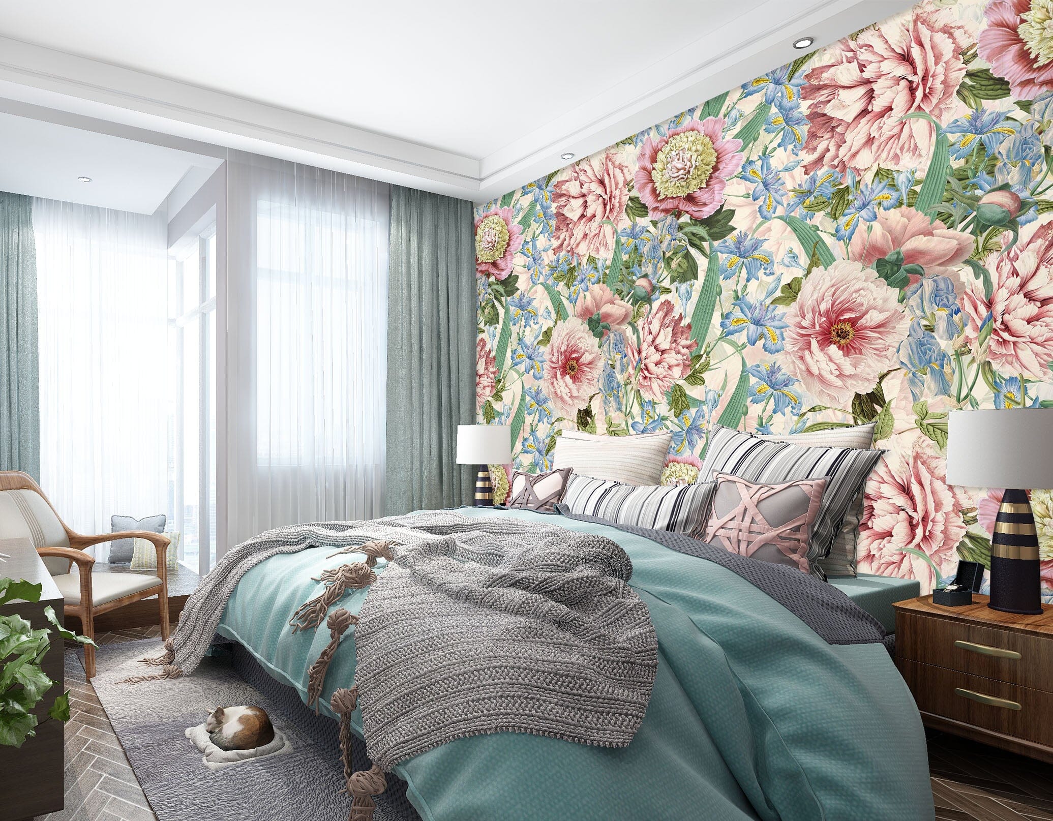 3D Big Red Flower 173 Uta Naumann Wall Mural Wall Murals Wallpaper AJ Wallpaper 2