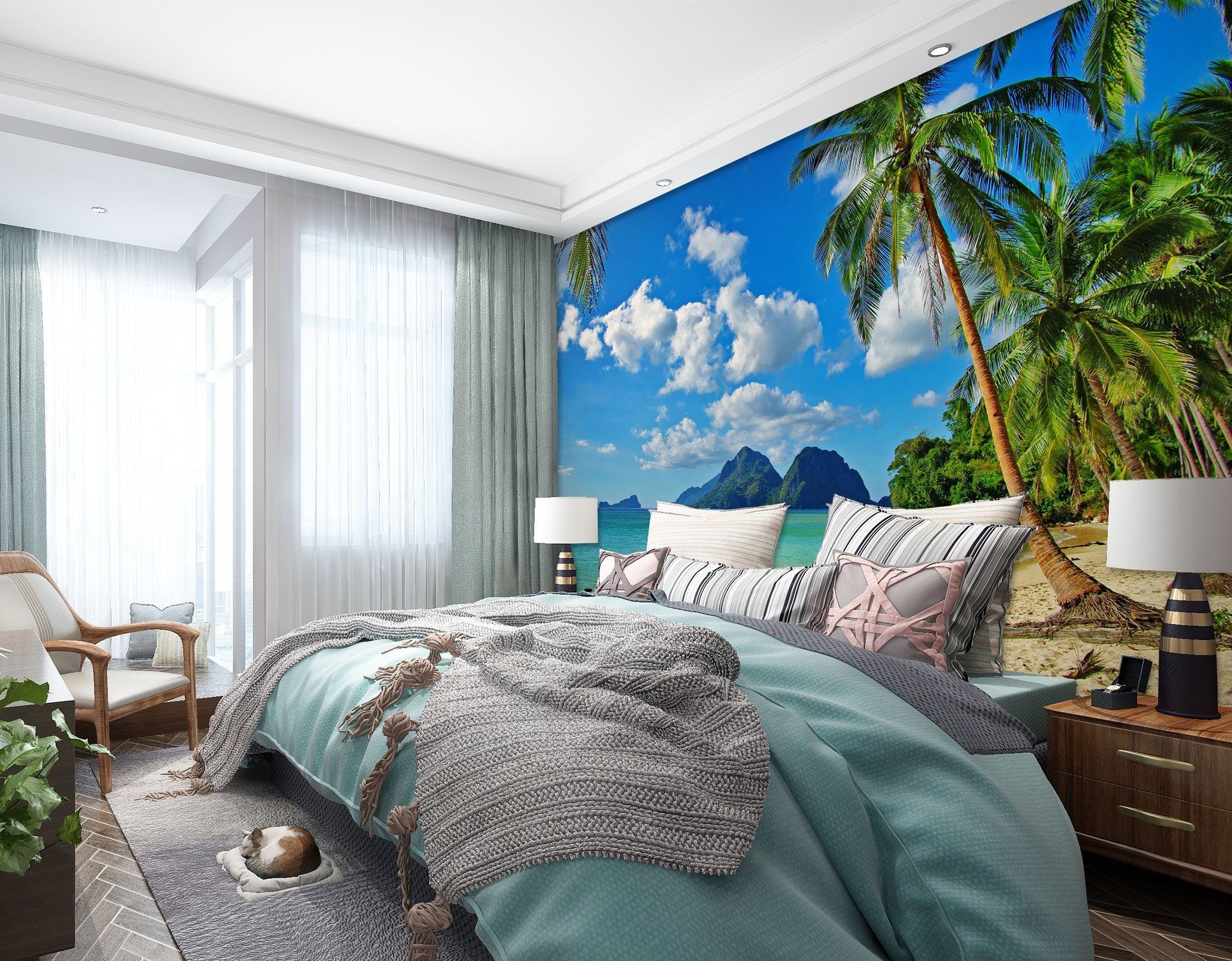 3D Beach 1749 Wall Murals Wallpaper AJ Wallpaper 2