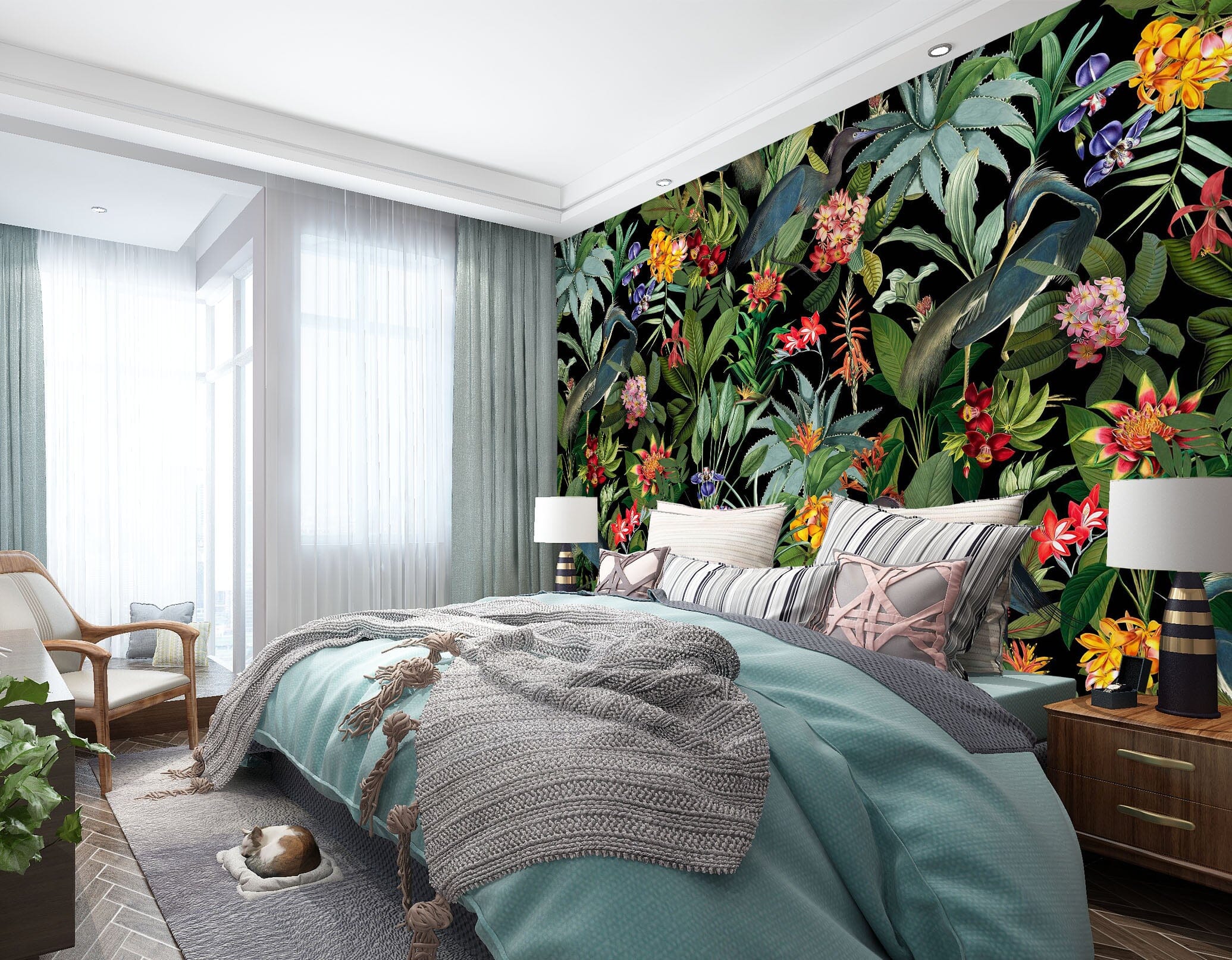 3D Woods Flowers 1401 Uta Naumann Wall Mural Wall Murals Wallpaper AJ Wallpaper 2