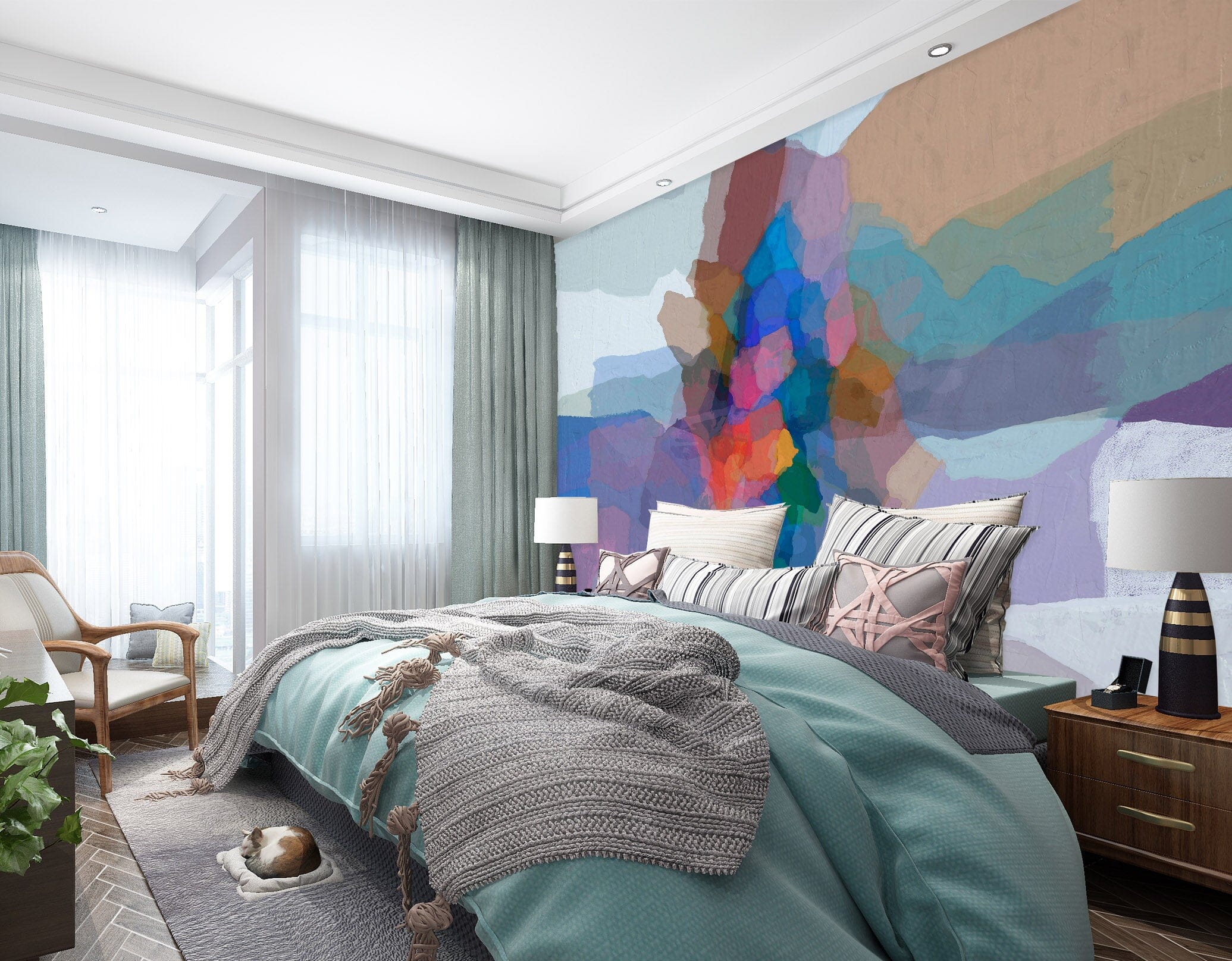 3D Color River 1504 Michael Tienhaara Wall Mural Wall Murals Wallpaper AJ Wallpaper 2