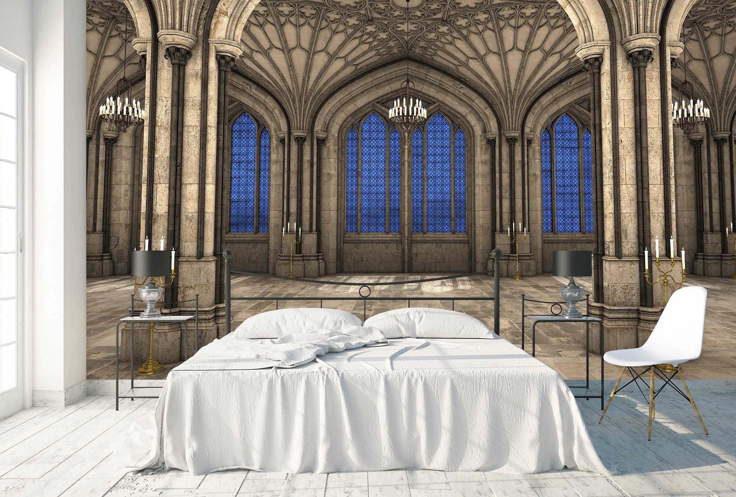 3D White Church 1124 Wall Murals Wallpaper AJ Wallpaper 2