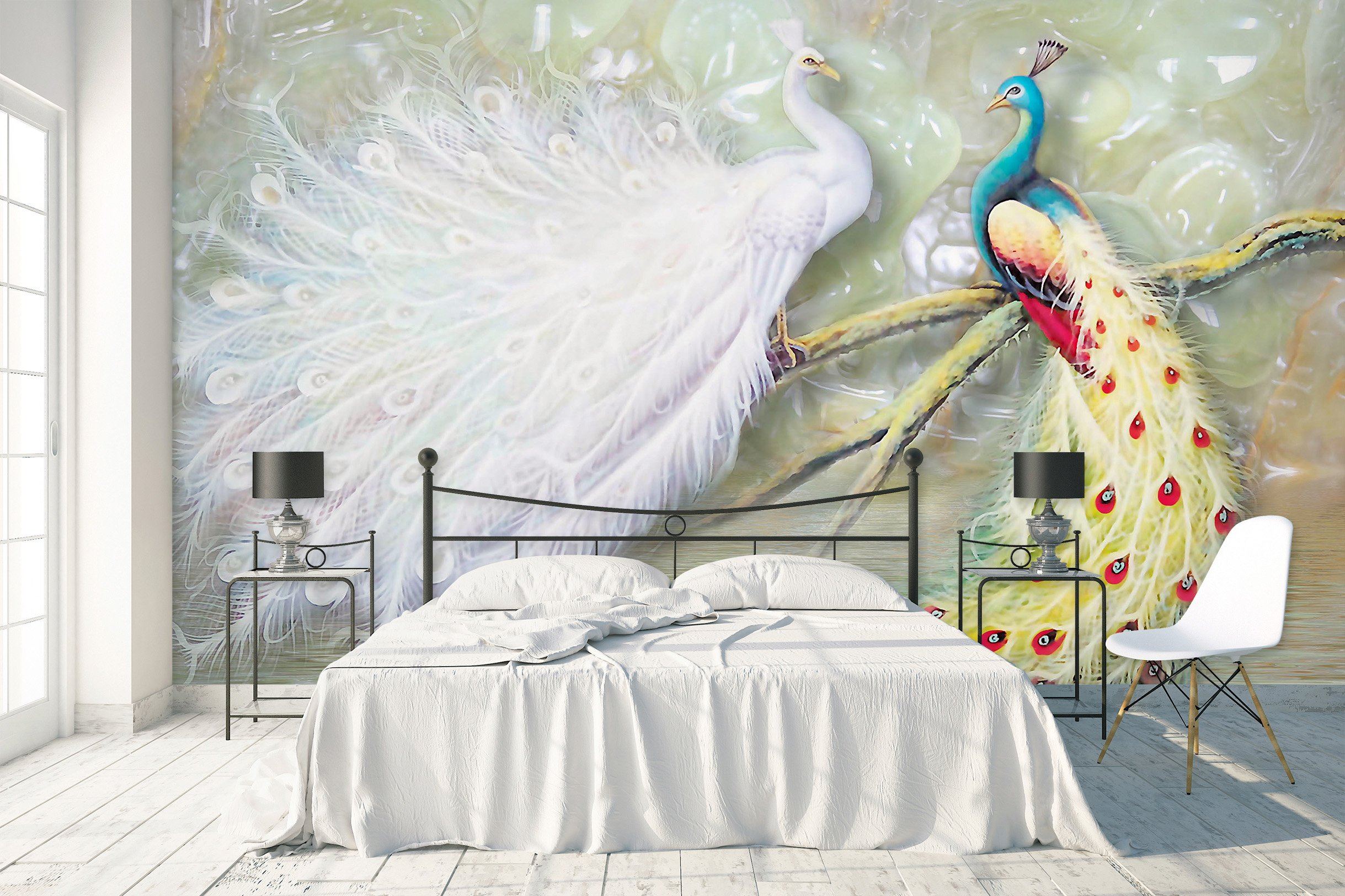 3D Beautiful Peacock 1621 Wall Murals Wallpaper AJ Wallpaper 2