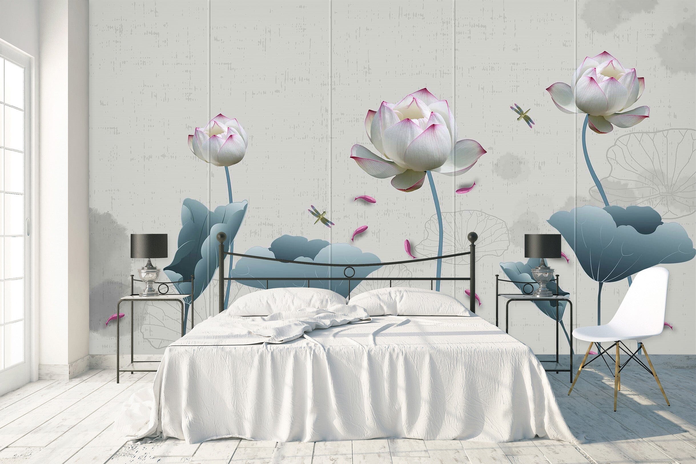 3D Pond Lotus 2080 Wall Murals Wallpaper AJ Wallpaper 2