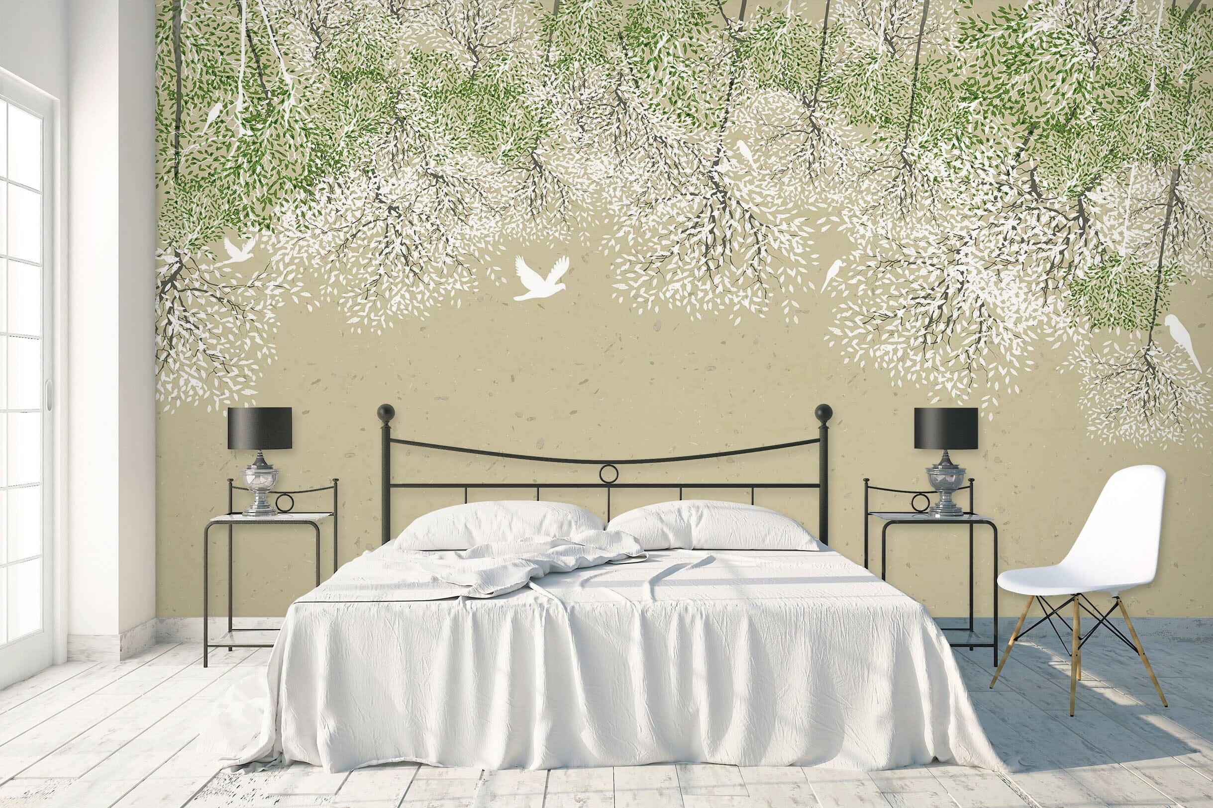 3D Tree Bird 1728 Wall Murals Wallpaper AJ Wallpaper 2