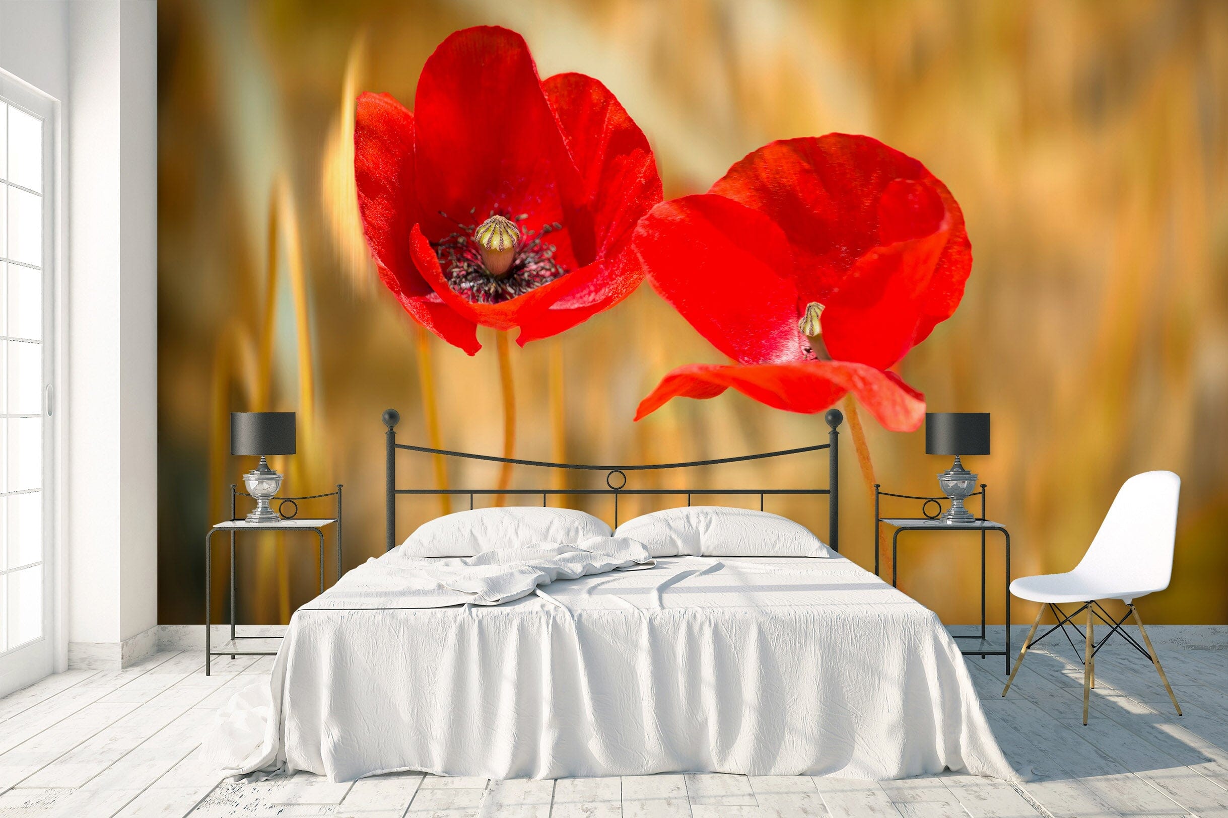 3D Red Flowers 1448 Marco Carmassi Wall Mural Wall Murals Wallpaper AJ Wallpaper 2