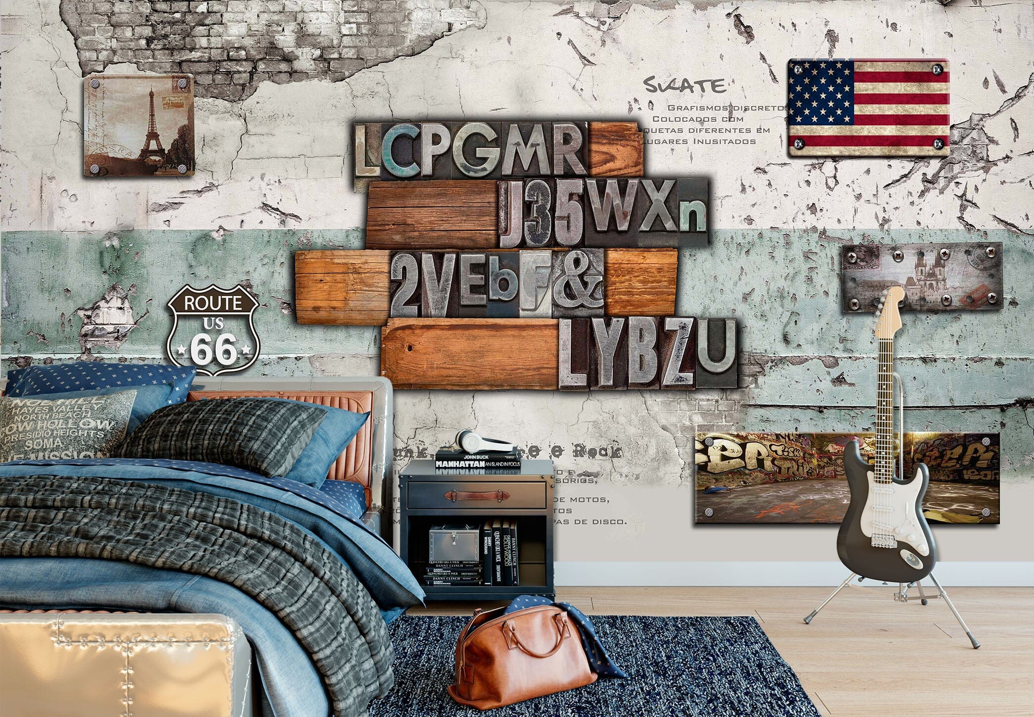 3D Wood Decoration 1609 Wall Murals Wallpaper AJ Wallpaper 2