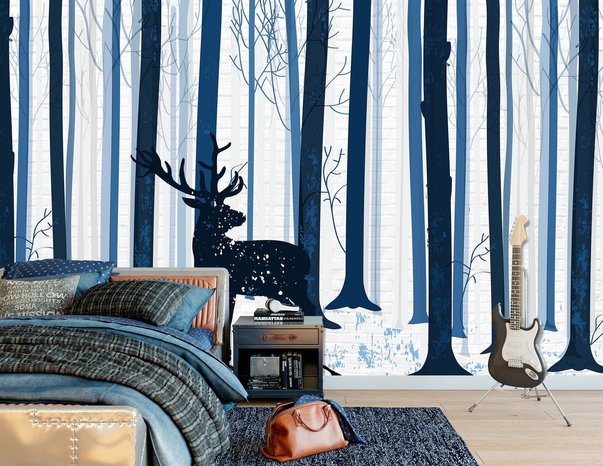 3D Night Forest 1457 Wall Murals Wallpaper AJ Wallpaper 2