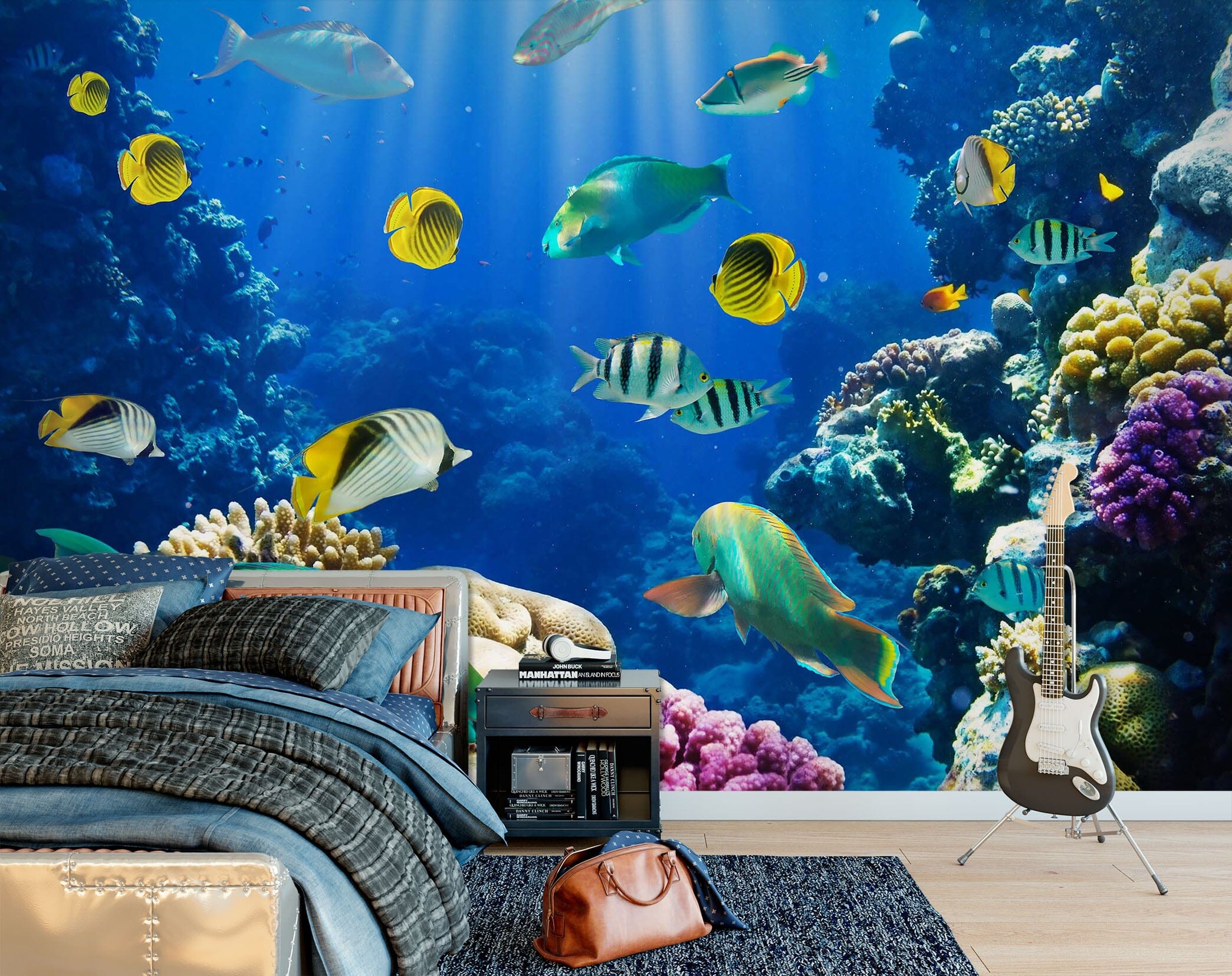 3D Undersea Fish 1705 Wall Murals Wallpaper AJ Wallpaper 2