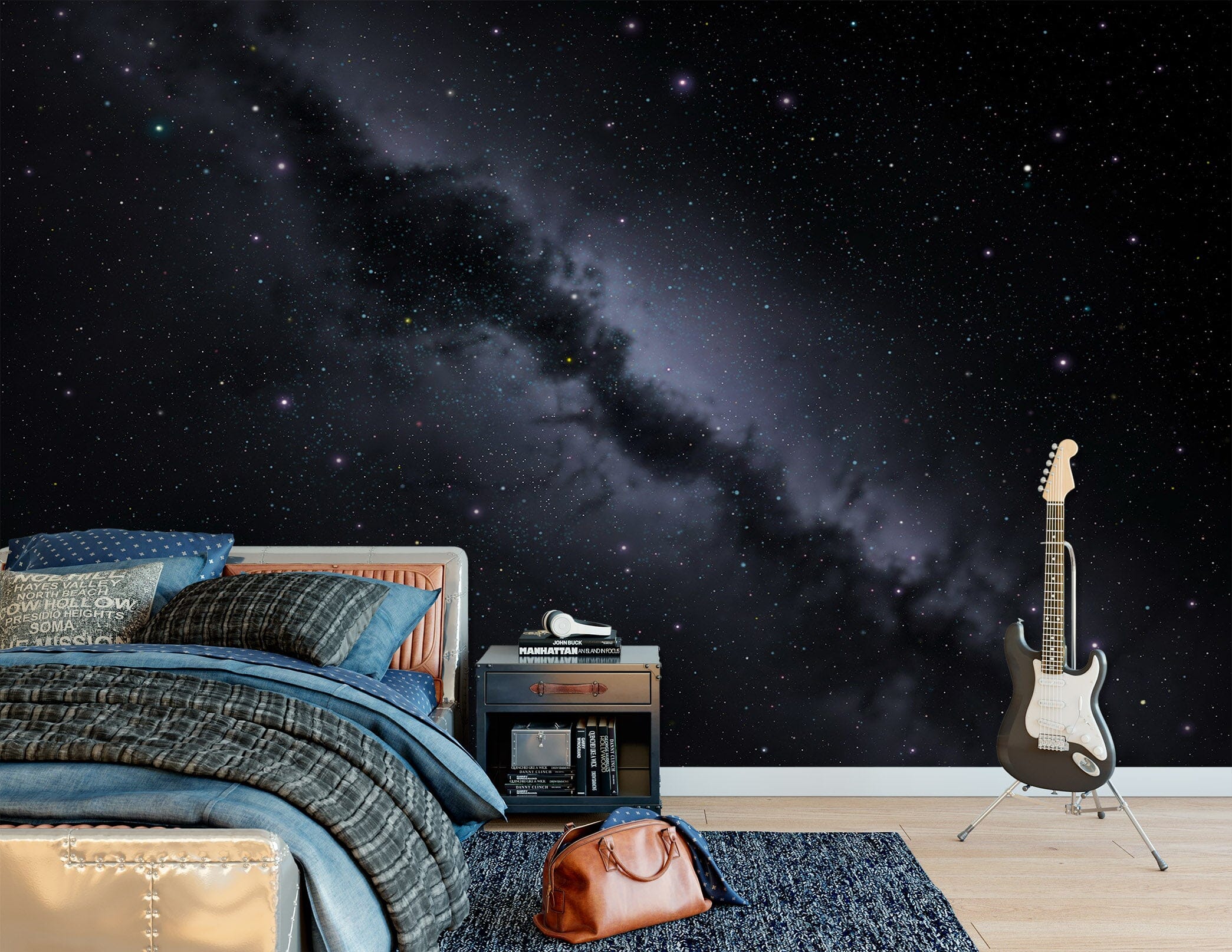 3D Black Galaxy 1619 Wall Murals Wallpaper AJ Wallpaper 2