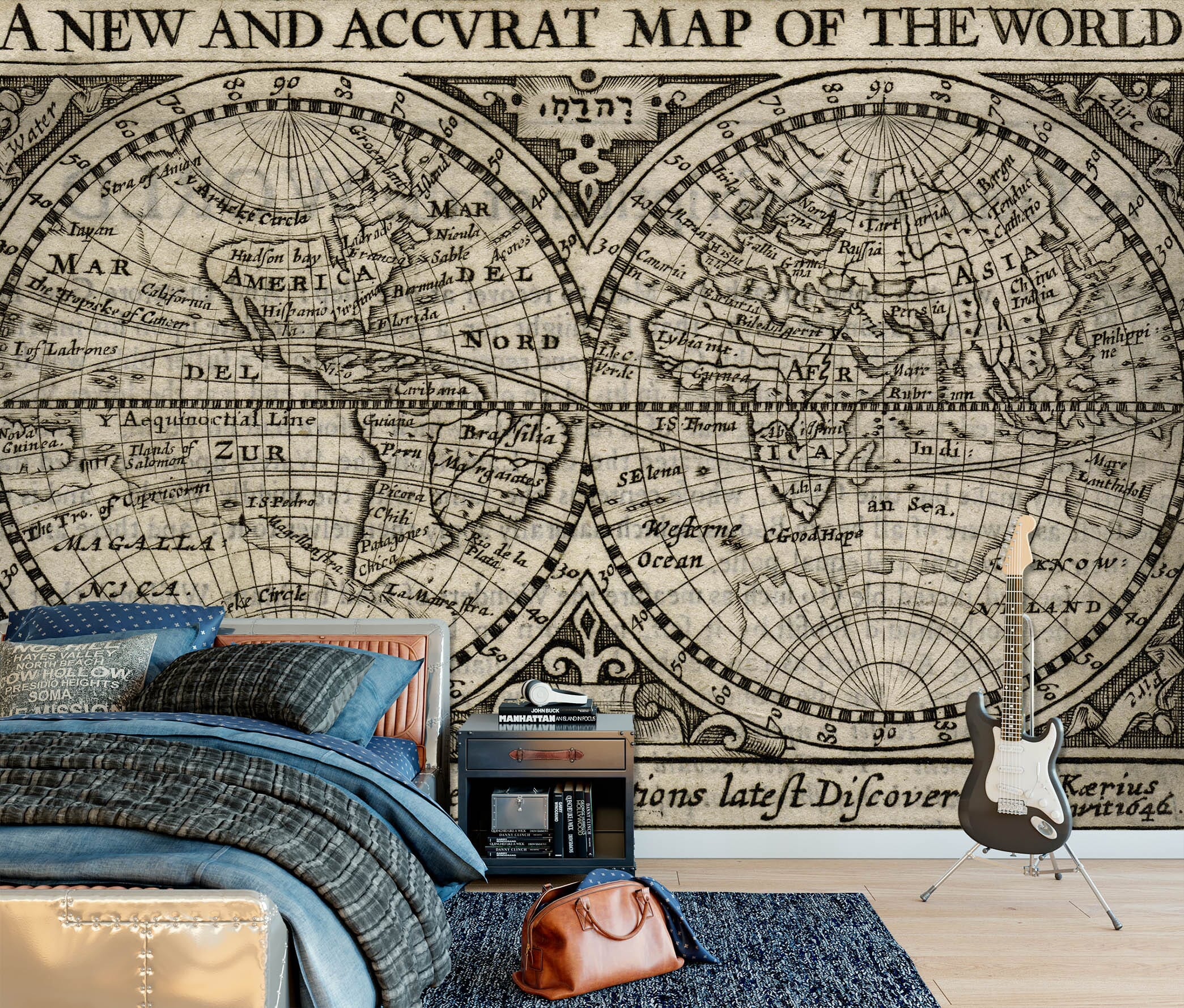 3D Precision Painting 2025 World Map Wall Murals Wallpaper AJ Wallpaper 2