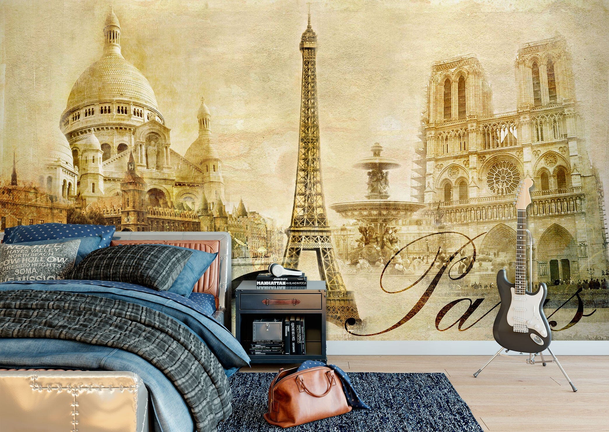 3D Eiffel Tower 1711 Wall Murals Wallpaper AJ Wallpaper 2