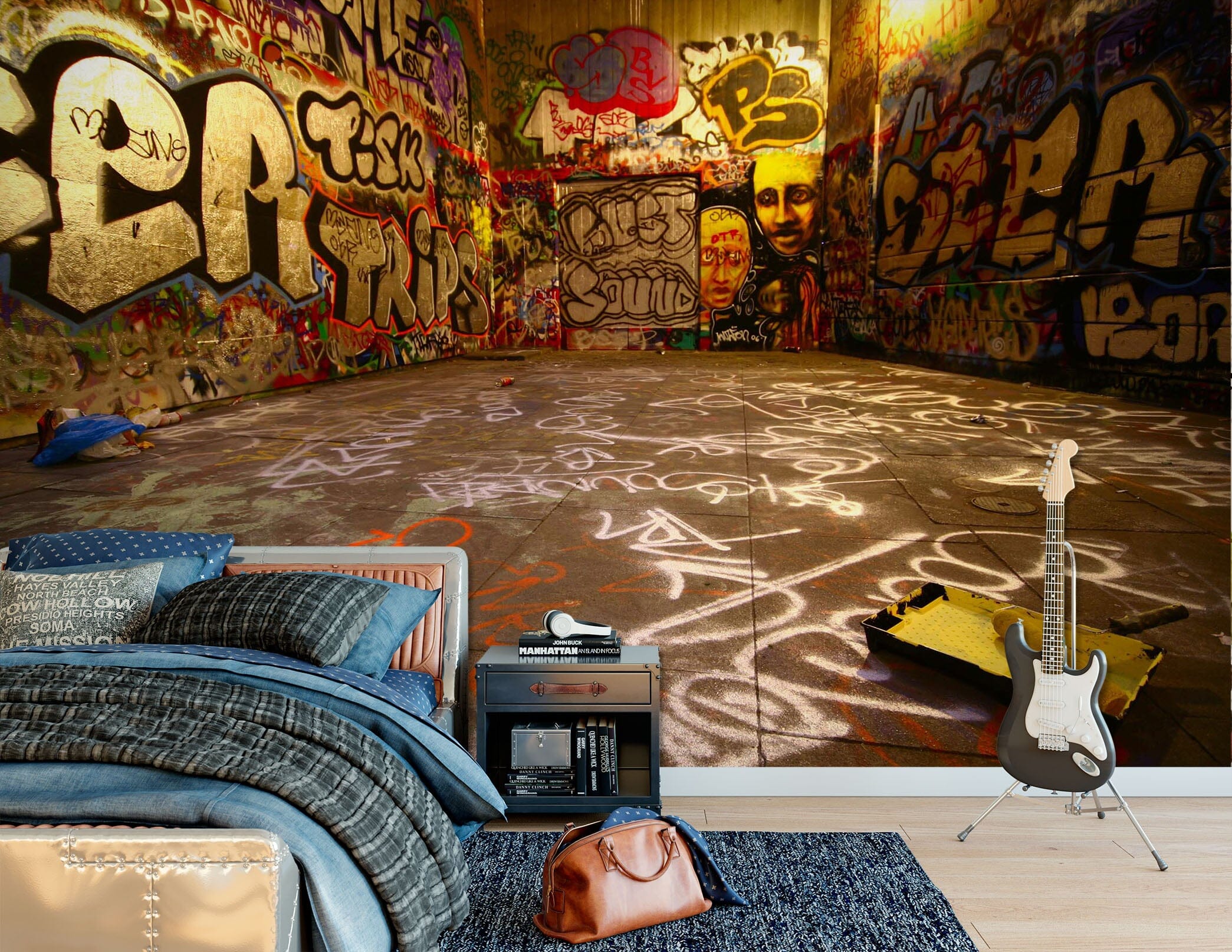 3D Graffiti Wall 1741 Wall Murals Wallpaper AJ Wallpaper 2
