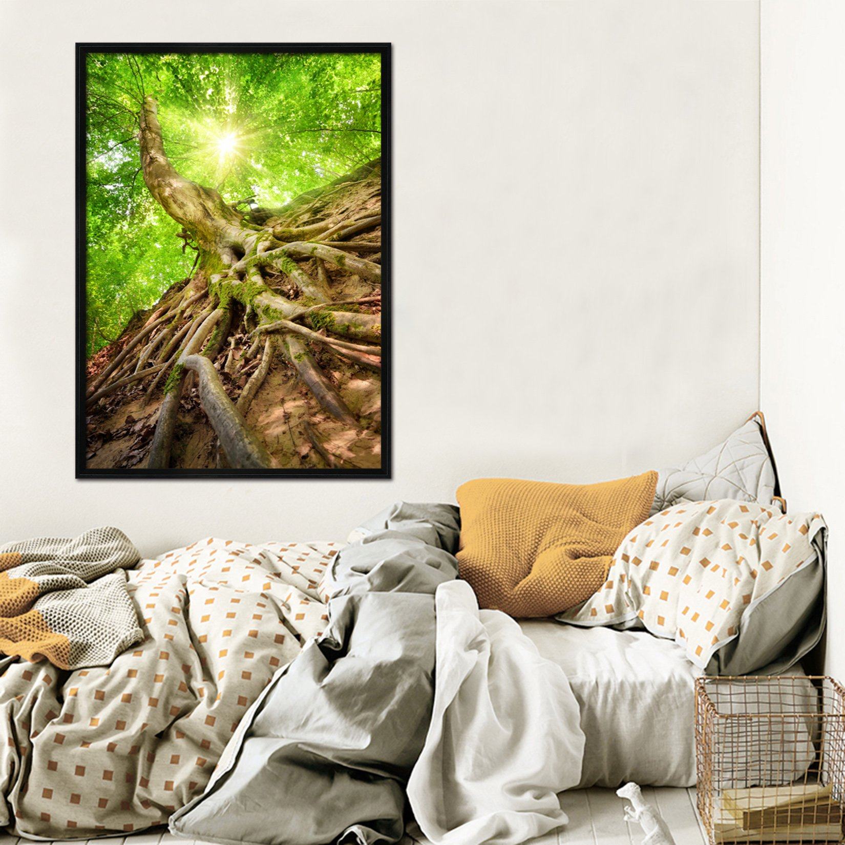 3D Trunk Land 080 Fake Framed Print Painting Wallpaper AJ Creativity Home