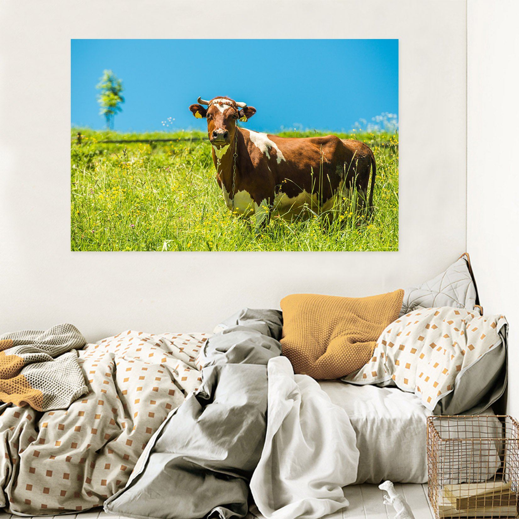 3D Cow Nature 21 Animal Wall Stickers Wallpaper AJ Wallpaper 2