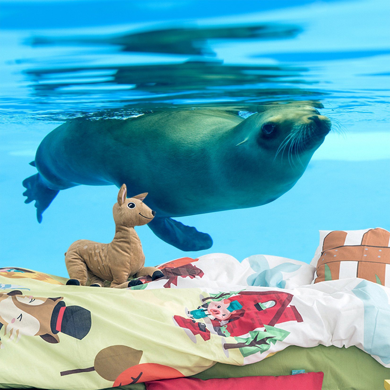 3D Sea Lion 052 Wallpaper AJ Wallpaper
