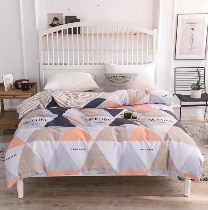 3D Brown White Pink Triangle Stitching 4143 Bed Pillowcases Quilt