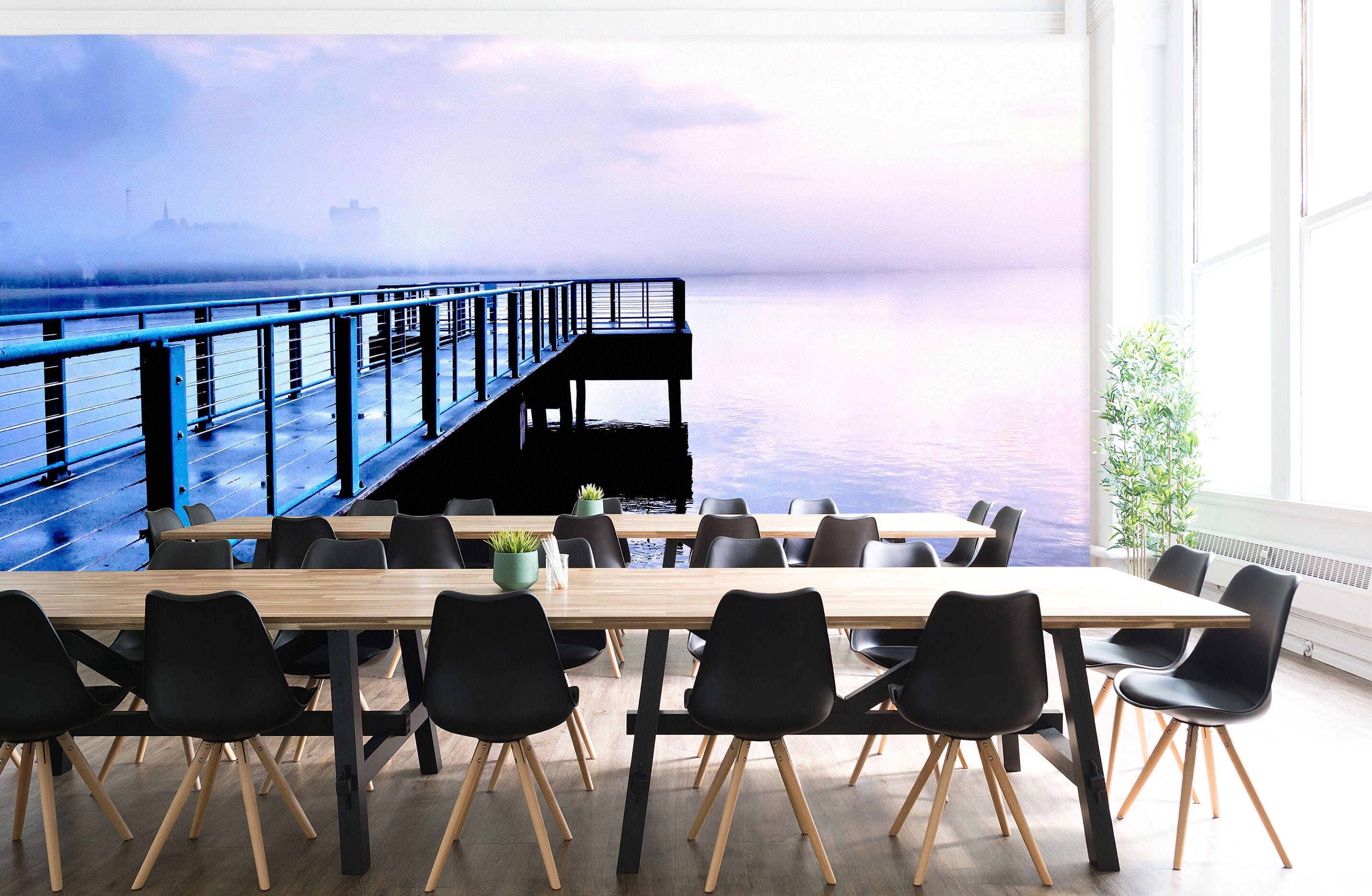 3D Blue Sky Bridge 026 Wall Murals Wallpaper AJ Wallpaper 2