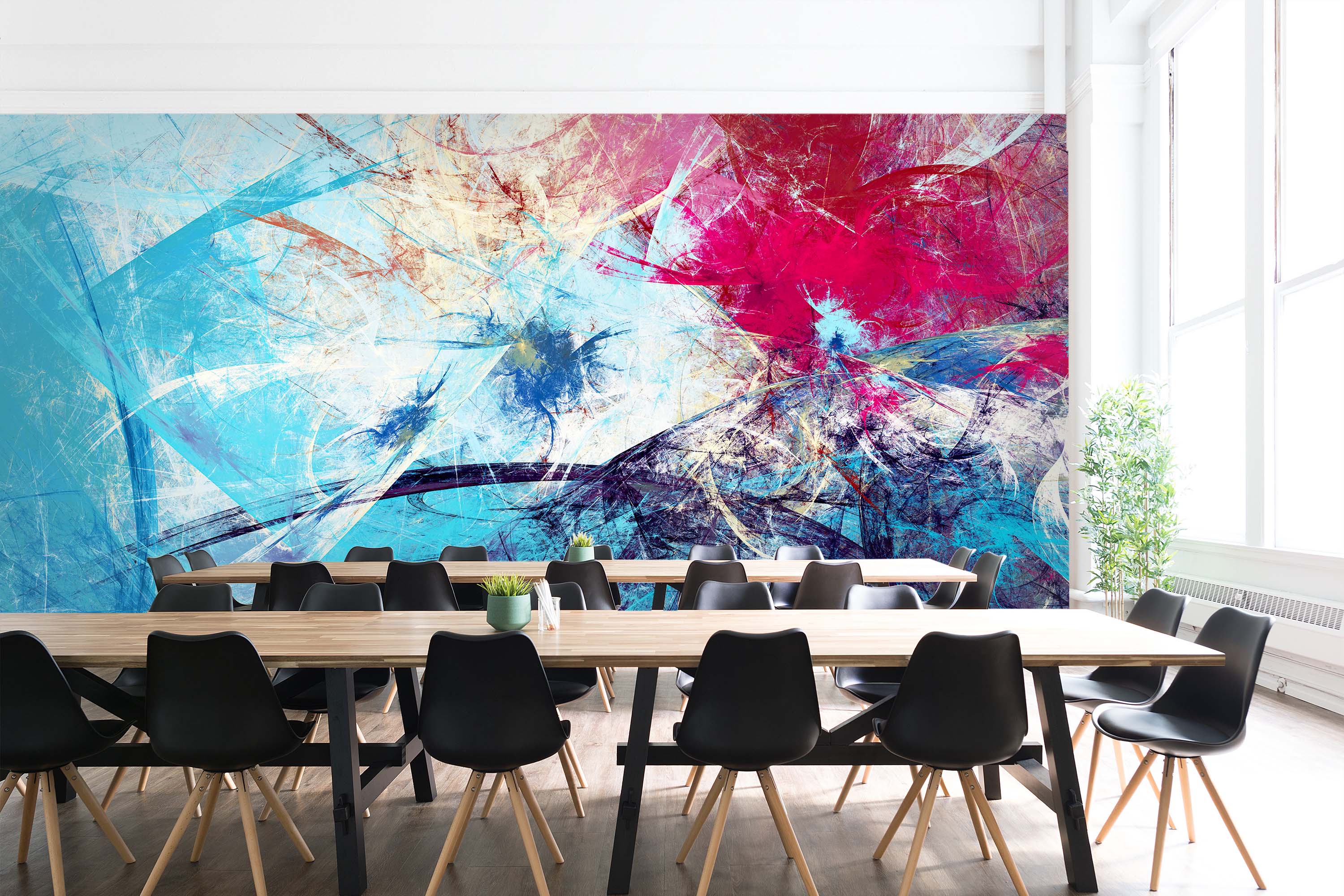 3D Cold Blue Pattern 498 Wall Murals