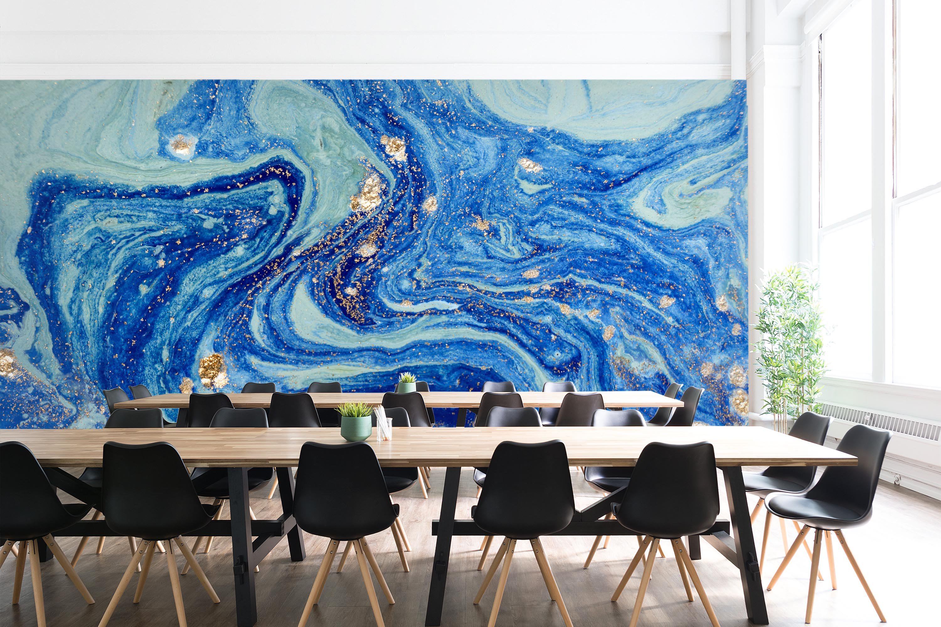 3D Flowing Blue Graffiti 55 Wallpaper AJ Wallpaper