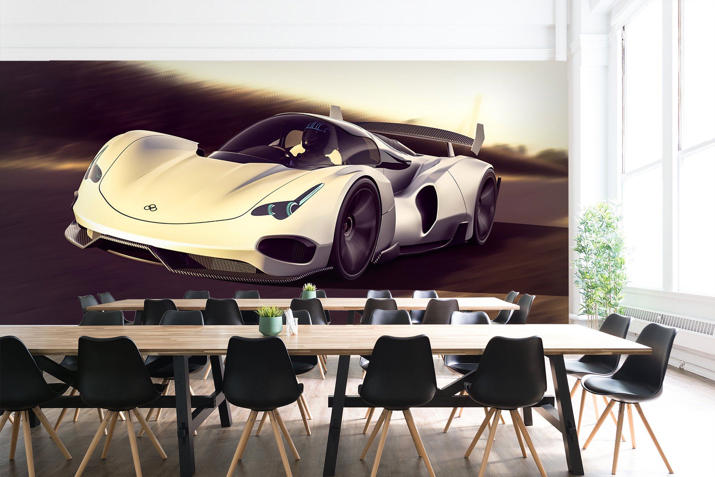 3D Supercar Road 970 Vehicle Wall Murals Wallpaper AJ Wallpaper 2