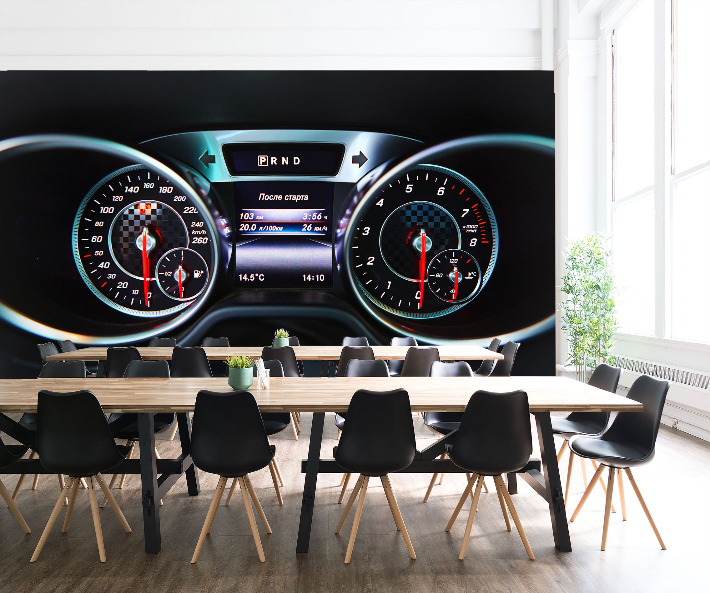 3D Mercedes Roulette 338 Vehicle Wall Murals