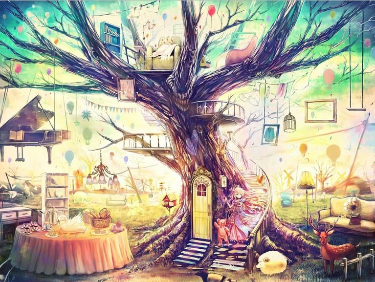 Tree House Wallpaper AJ Wallpaper