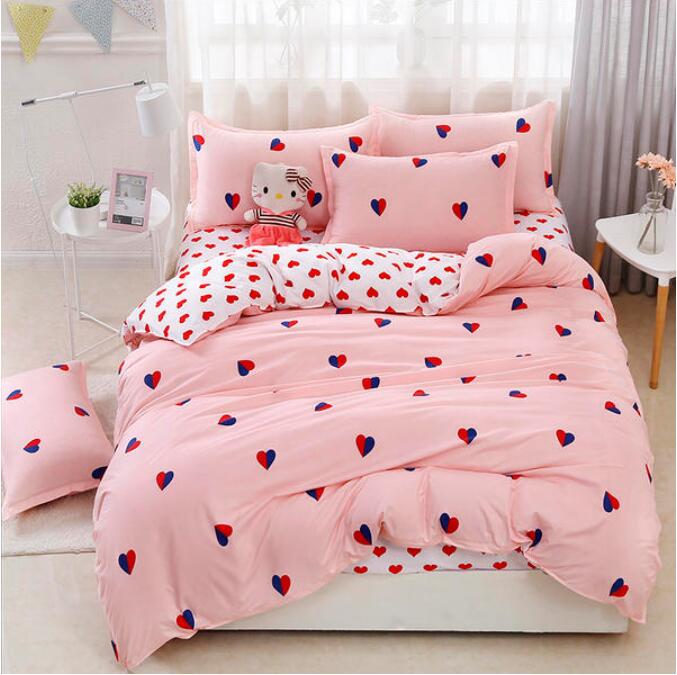 3D Blue And Red Love 2014 Bed Pillowcases Quilt