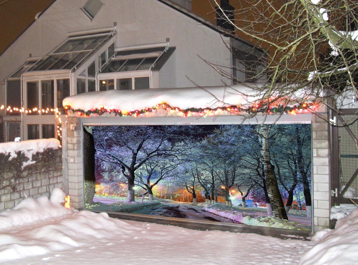 3D Snow Frozen Trees 137 Garage Door Mural Wallpaper AJ Wallpaper