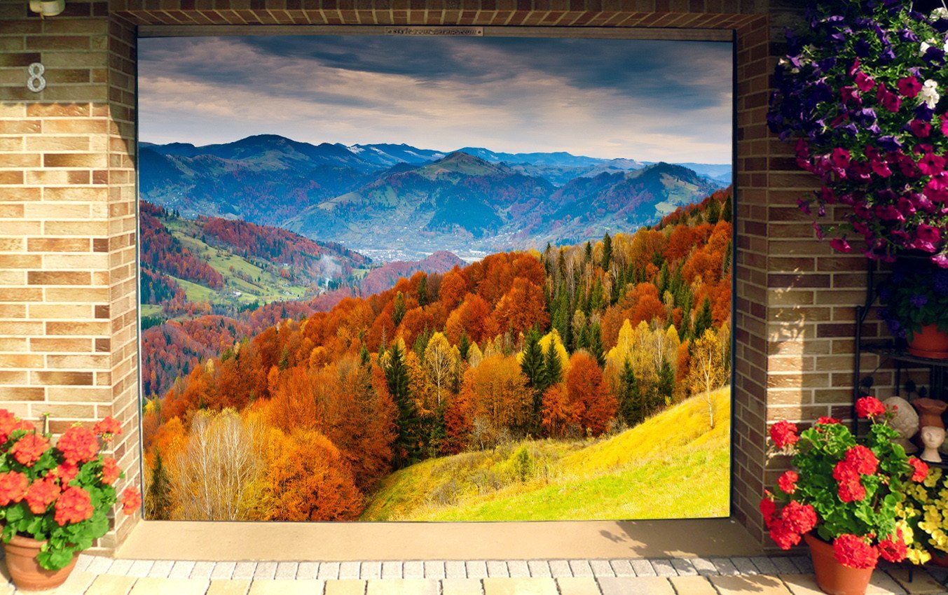 3D Mountain Color Forest 135 Garage Door Mural Wallpaper AJ Wallpaper