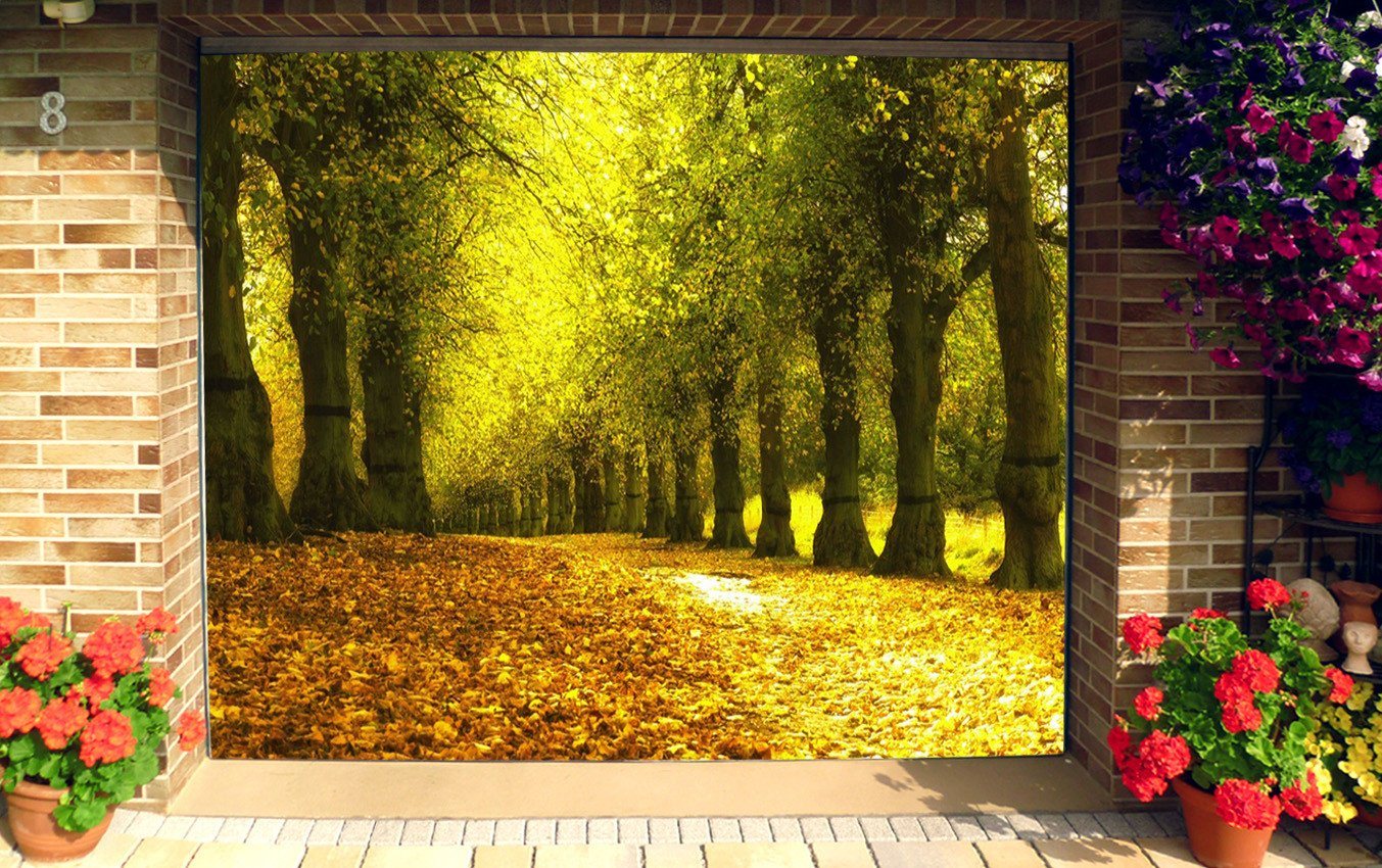3D Falling Leaves Trees 252 Garage Door Mural Wallpaper AJ Wallpaper