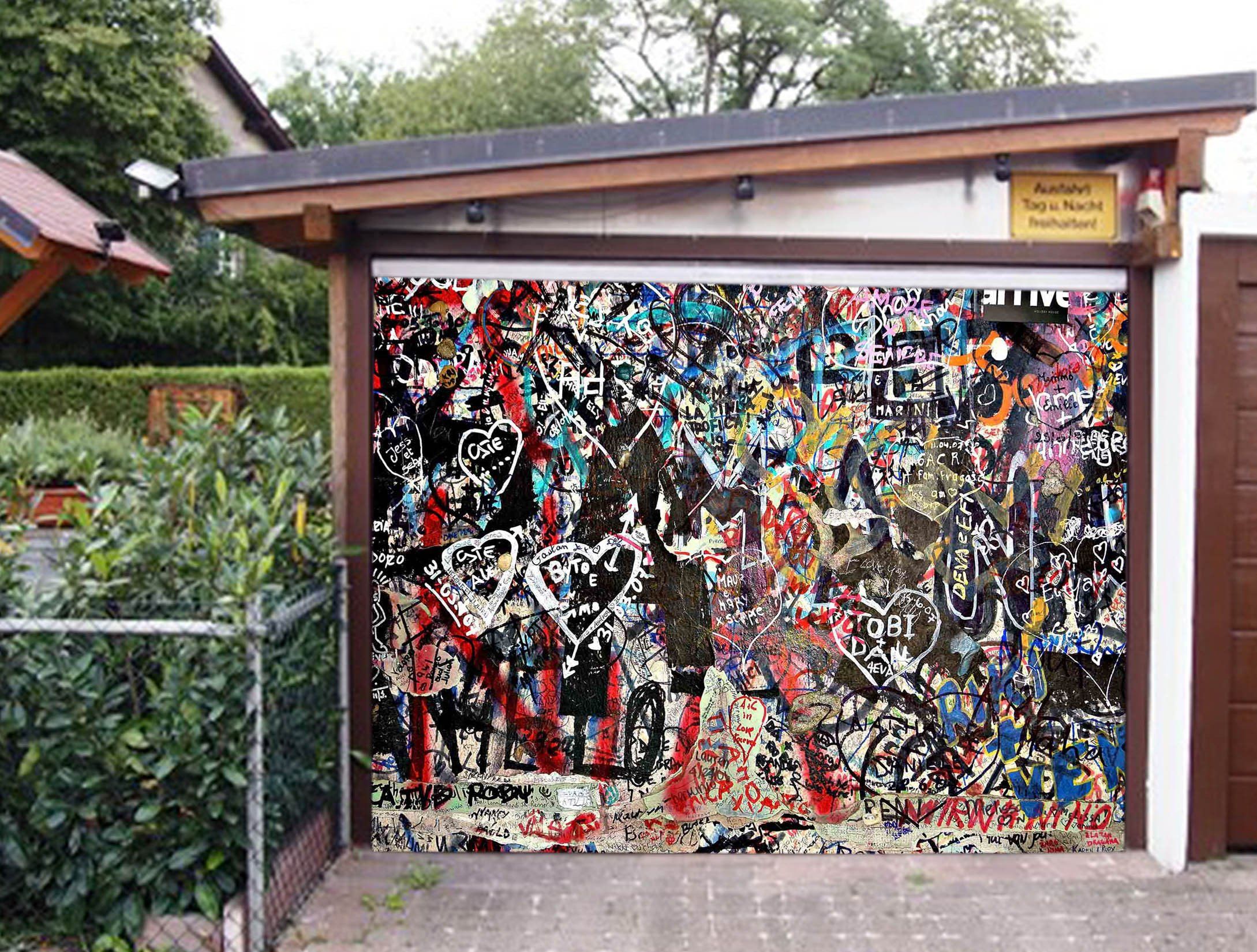 3D Dense Graffiti Pattern 464 Garage Door Mural Wallpaper AJ Wallpaper