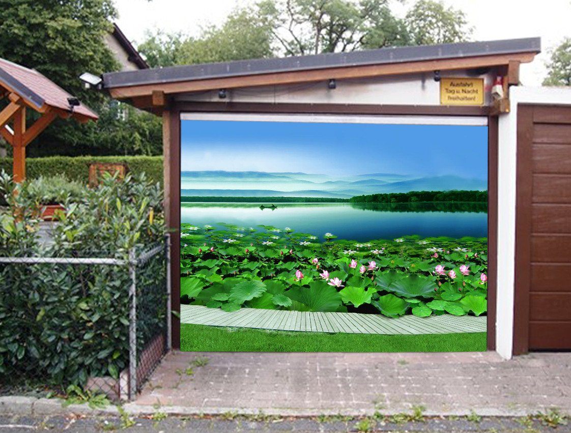 3D Lake Scenery 107 Garage Door Mural Wallpaper AJ Wallpaper