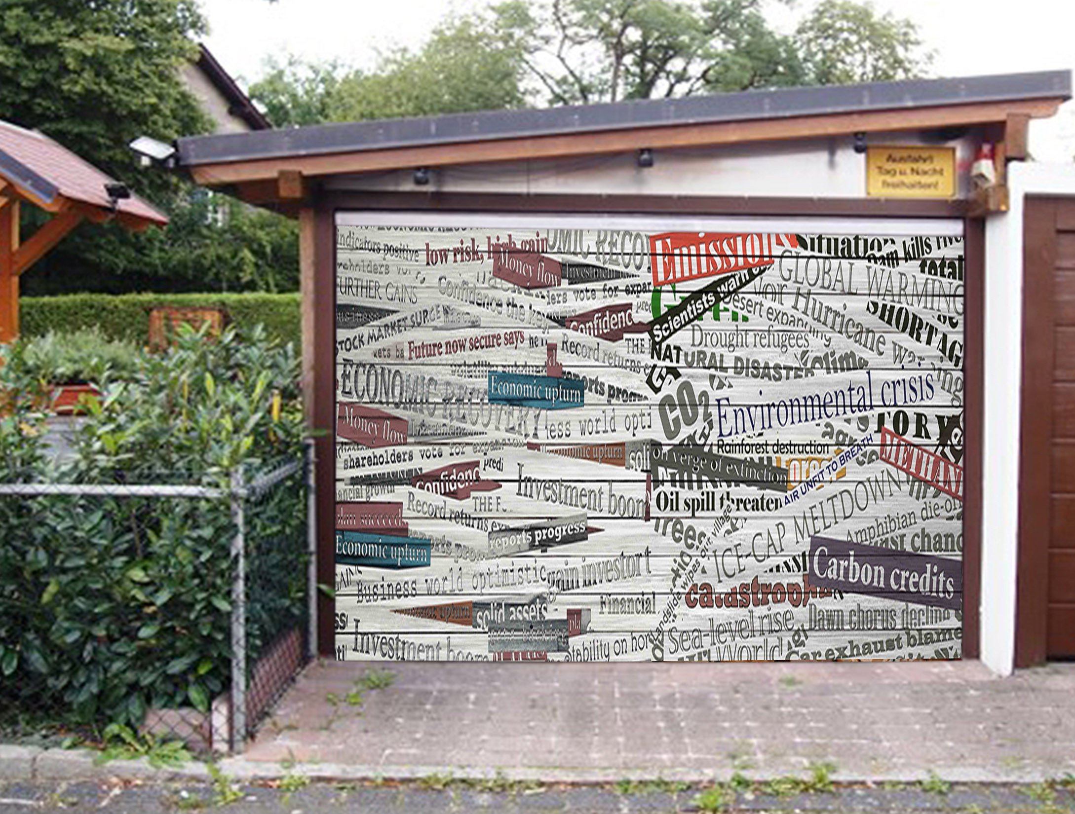 3D News Headlines 82 Garage Door Mural Wallpaper AJ Wallpaper