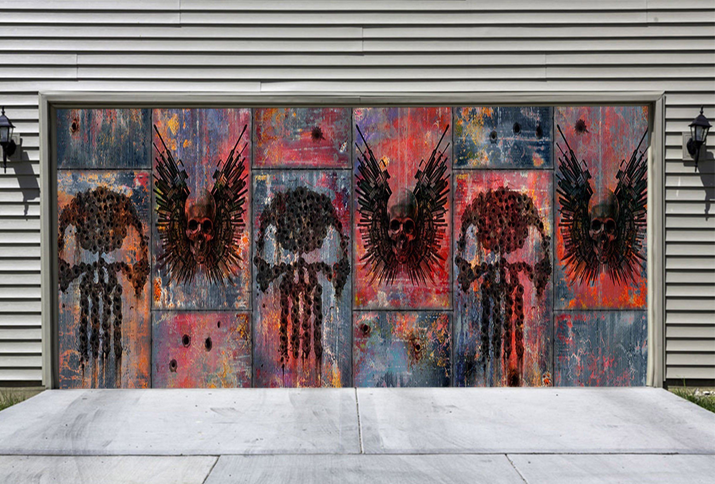 3D Rusty Metal Pattern 81 Garage Door Mural Wallpaper AJ Wallpaper