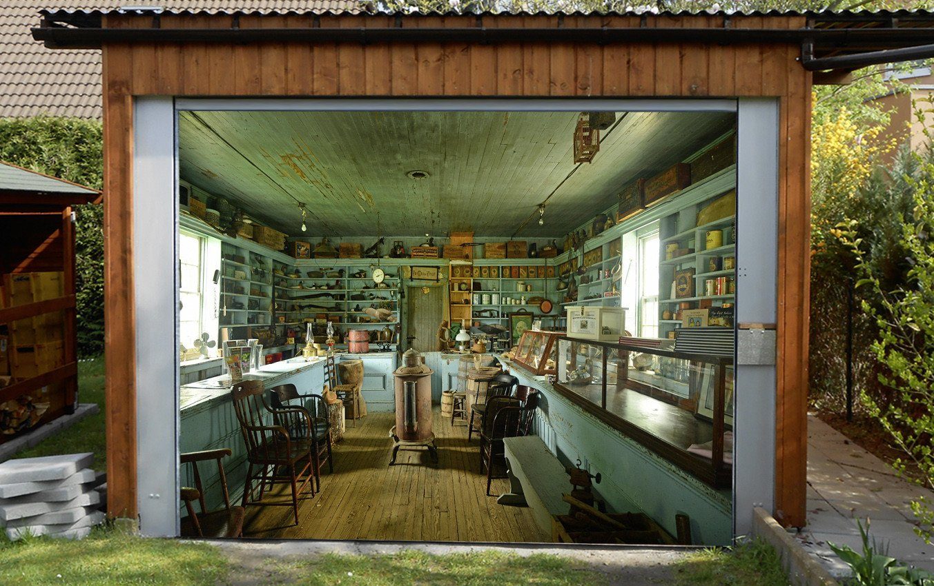 3D Beverage Shop 187 Garage Door Mural Wallpaper AJ Wallpaper