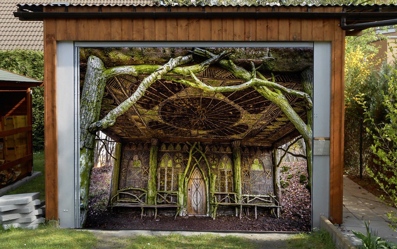 3D Delicate Wood House 169 Garage Door Mural Wallpaper AJ Wallpaper