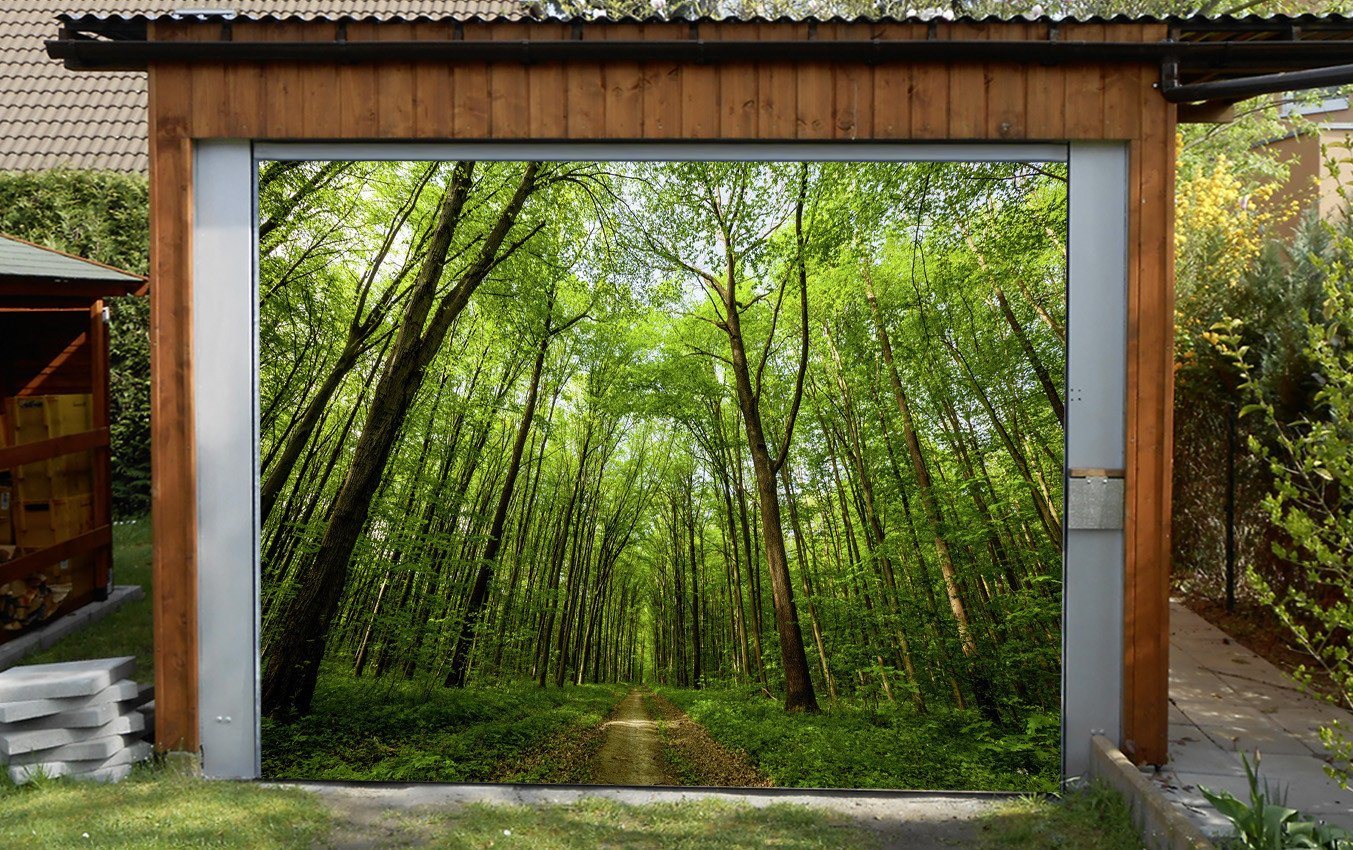 3D Green Forest 269 Garage Door Mural Wallpaper AJ Wallpaper