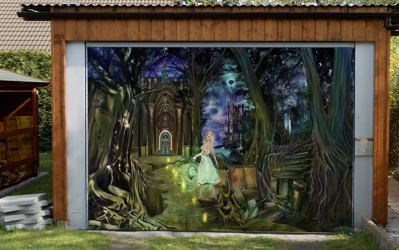 3D Magic Forest Elf 238 Garage Door Mural Wallpaper AJ Wallpaper