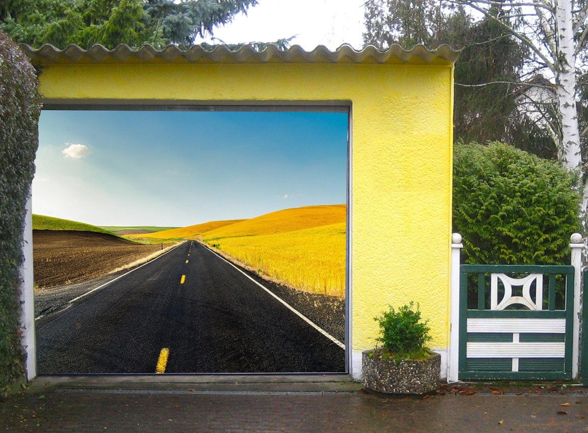 3D Highway Scenery 111 Garage Door Mural Wallpaper AJ Wallpaper