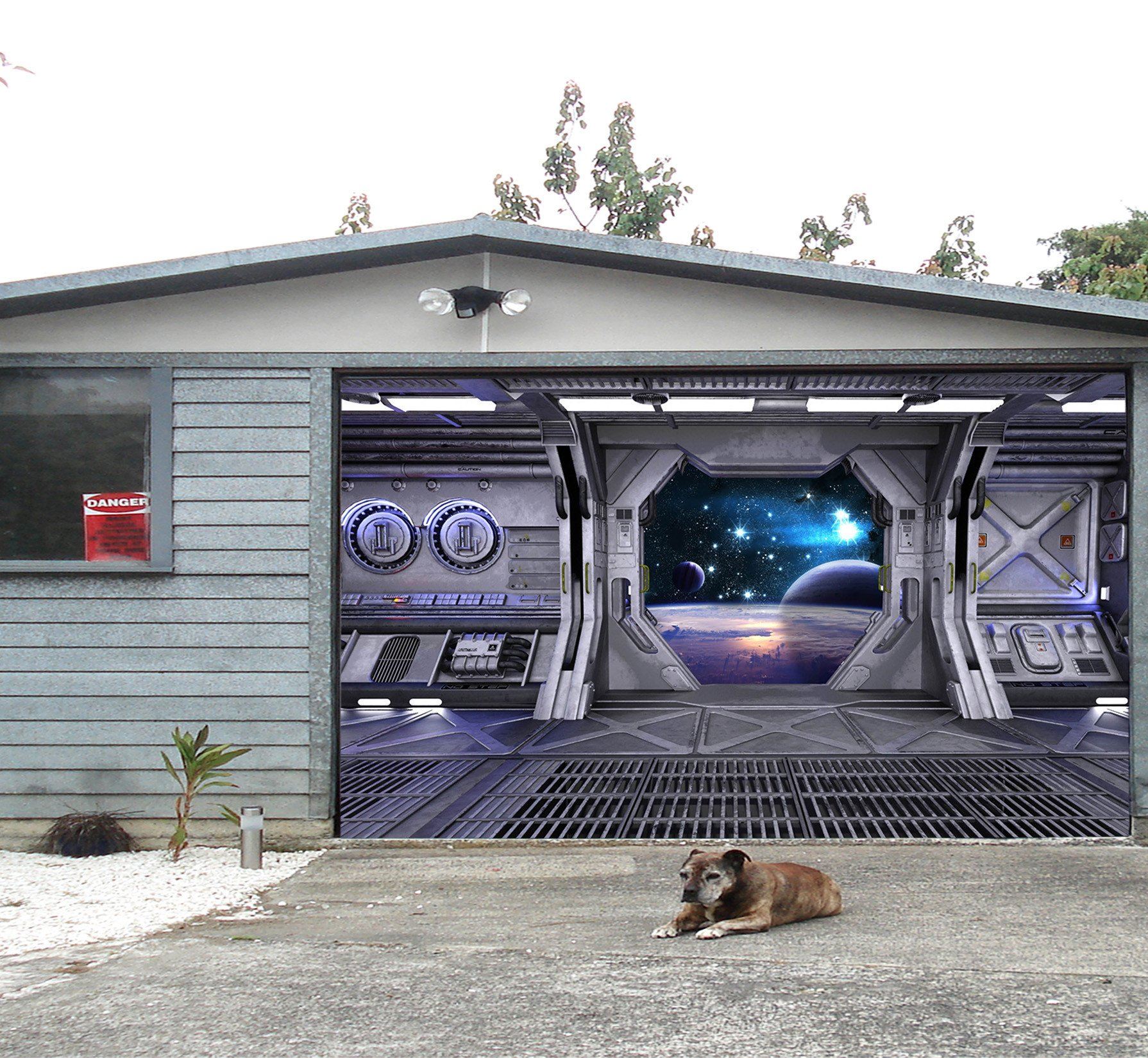 3D Spacecraft Space Scenery 473 Garage Door Mural Wallpaper AJ Wallpaper