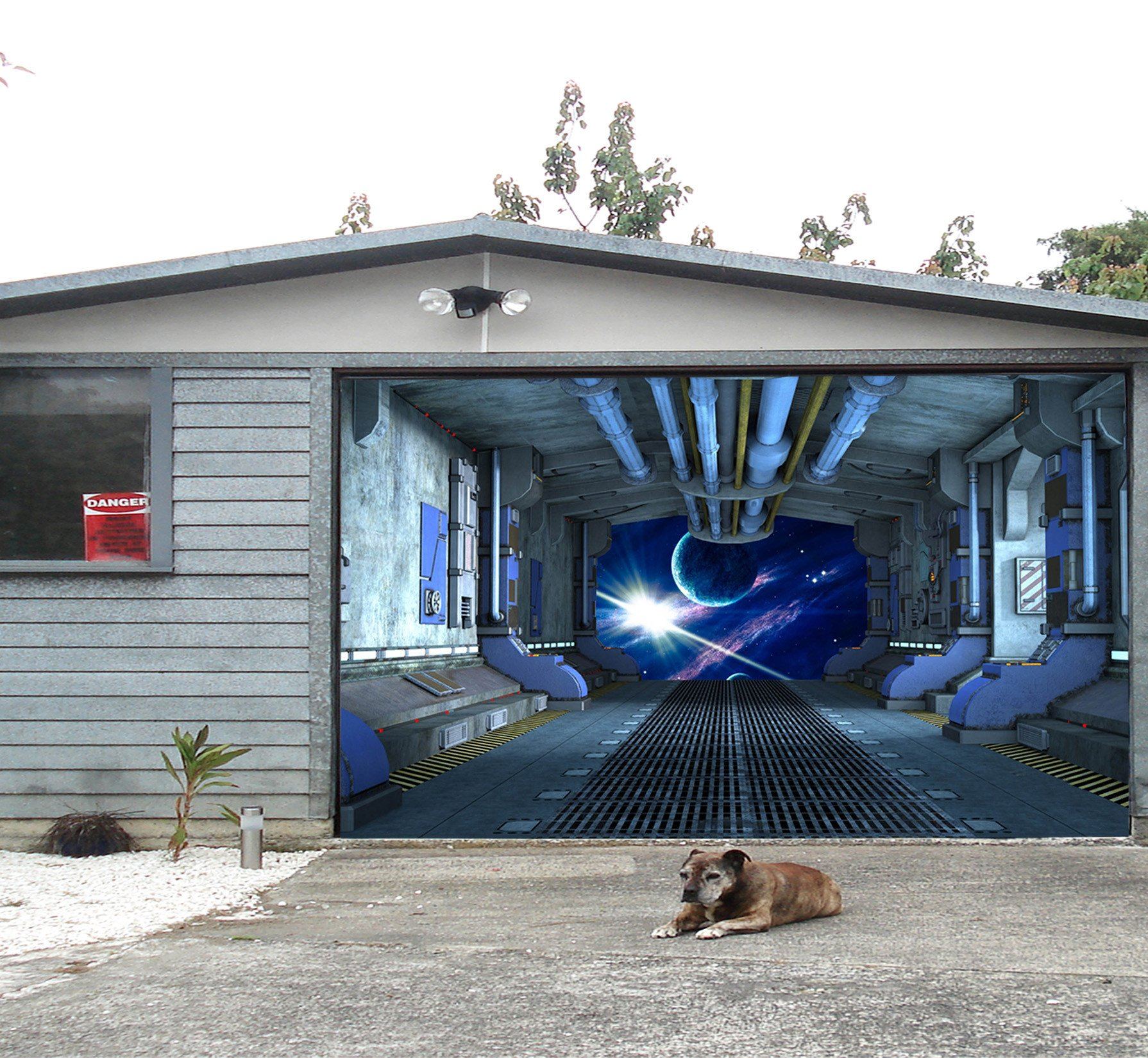 3D Spacecraft Scenery 466 Garage Door Mural Wallpaper AJ Wallpaper