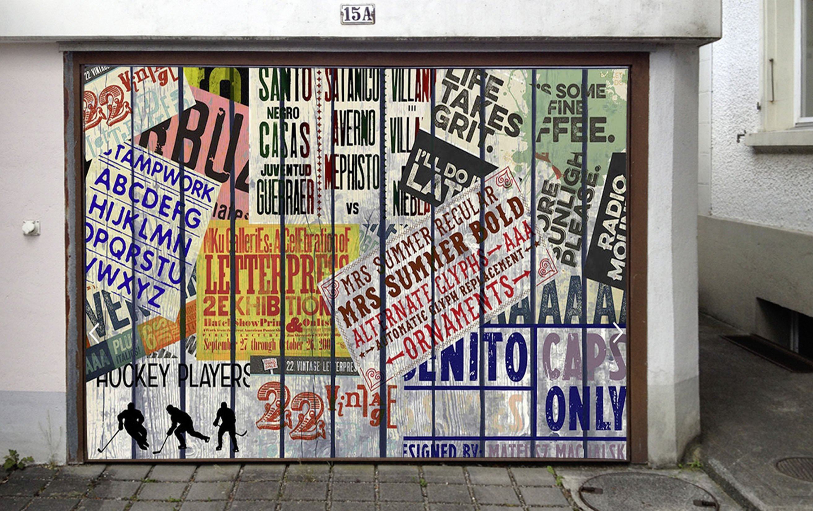 3D News Headlines 382 Garage Door Mural Wallpaper AJ Wallpaper