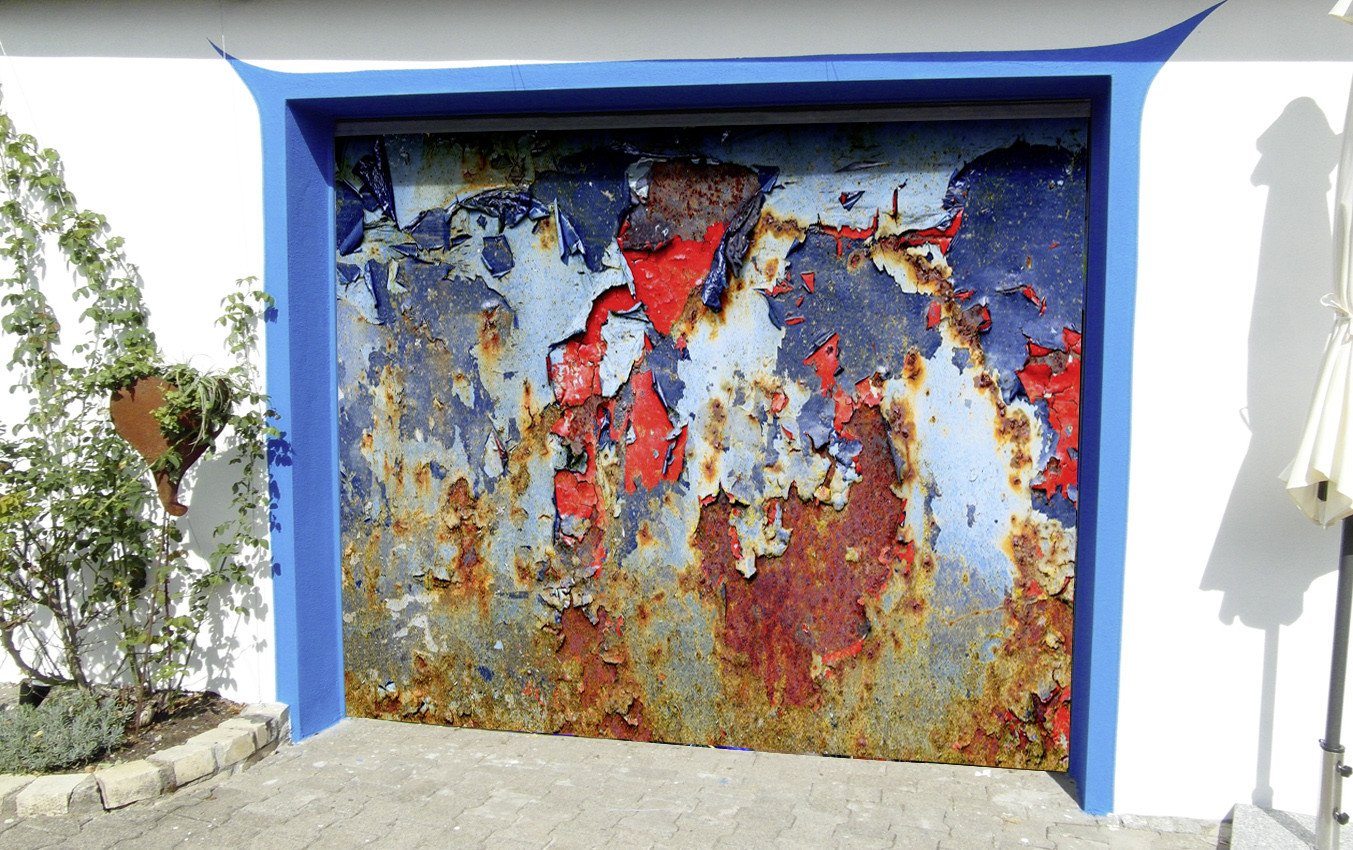 3D Rusty Iron Plate 251 Garage Door Mural Wallpaper AJ Wallpaper