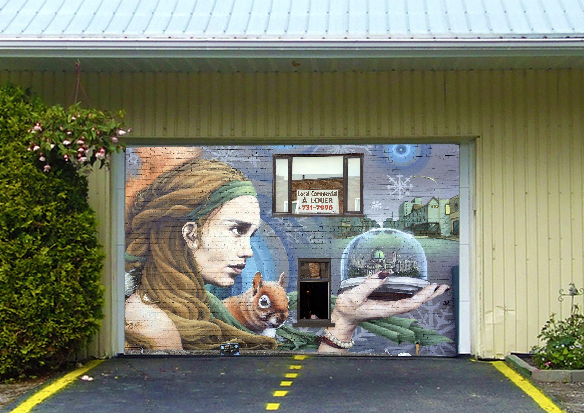 3D Pretty Graffiti Girl 336 Garage Door Mural Wallpaper AJ Wallpaper