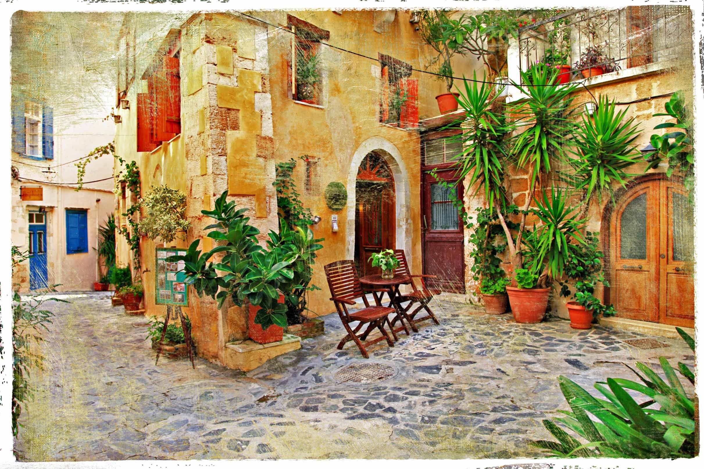 3D Courtyard Potted Plants 452 Garage Door Mural Wallpaper AJ Wallpaper