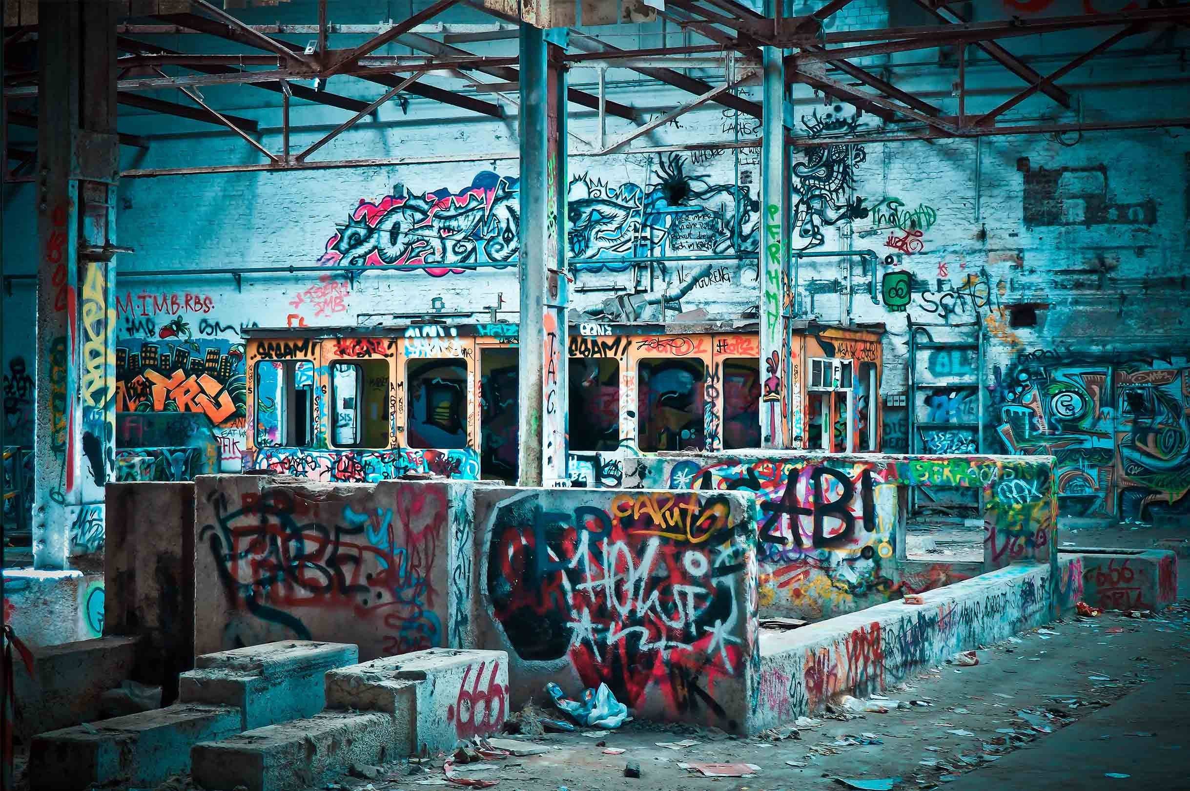 3D Graffiti Area 90 Garage Door Mural Wallpaper AJ Wallpaper