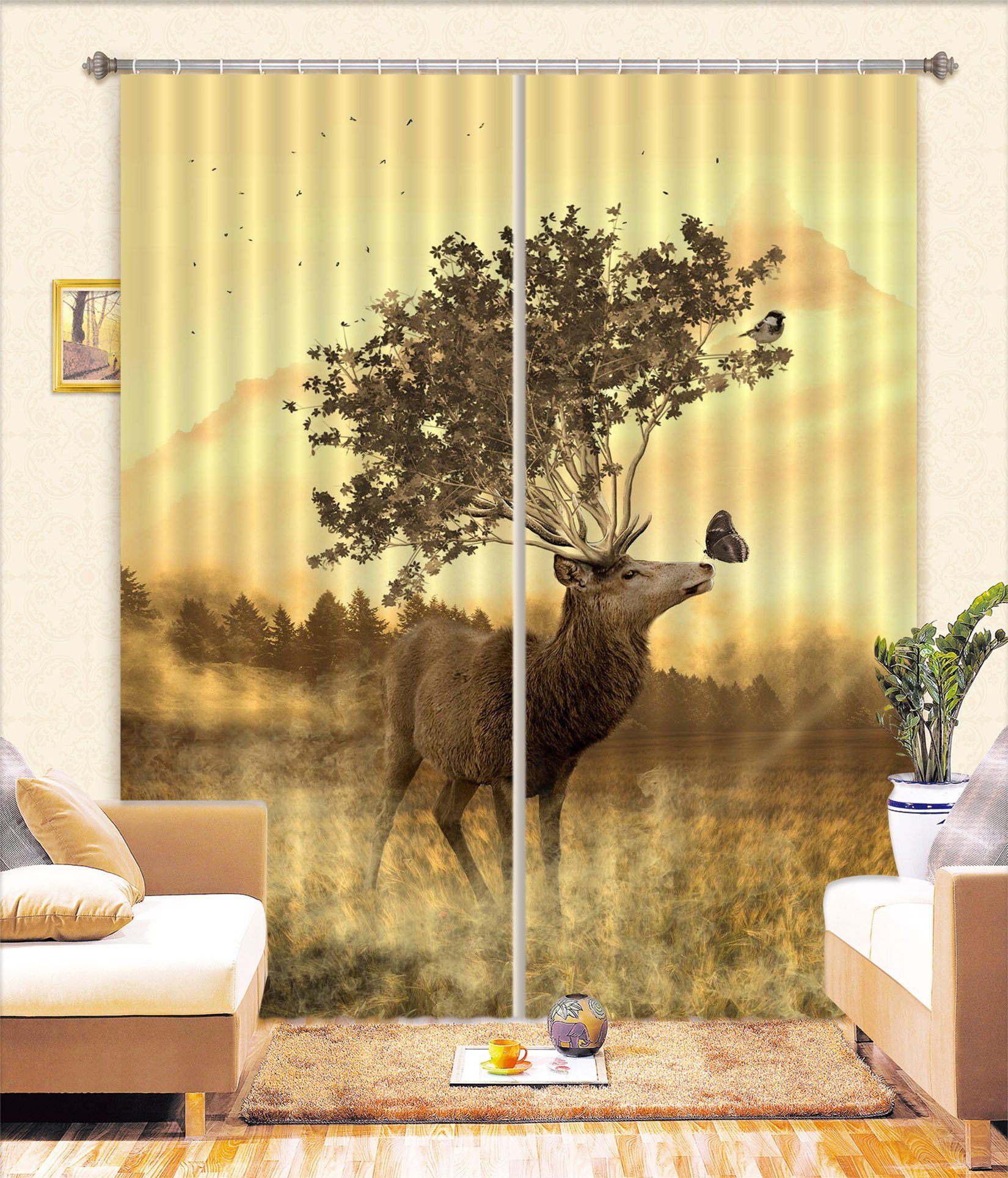 3D Pretty Animal 53 Curtains Drapes Wallpaper AJ Wallpaper