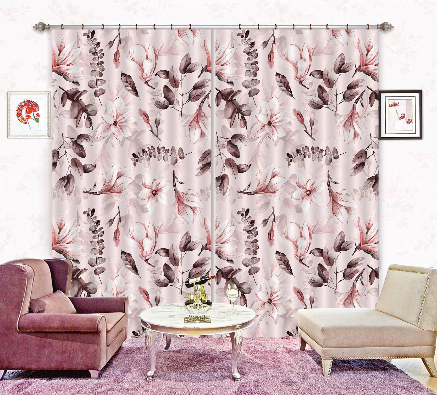 3D Flower Decoration 246 Uta Naumann Curtain Curtains Drapes Curtains AJ Creativity Home