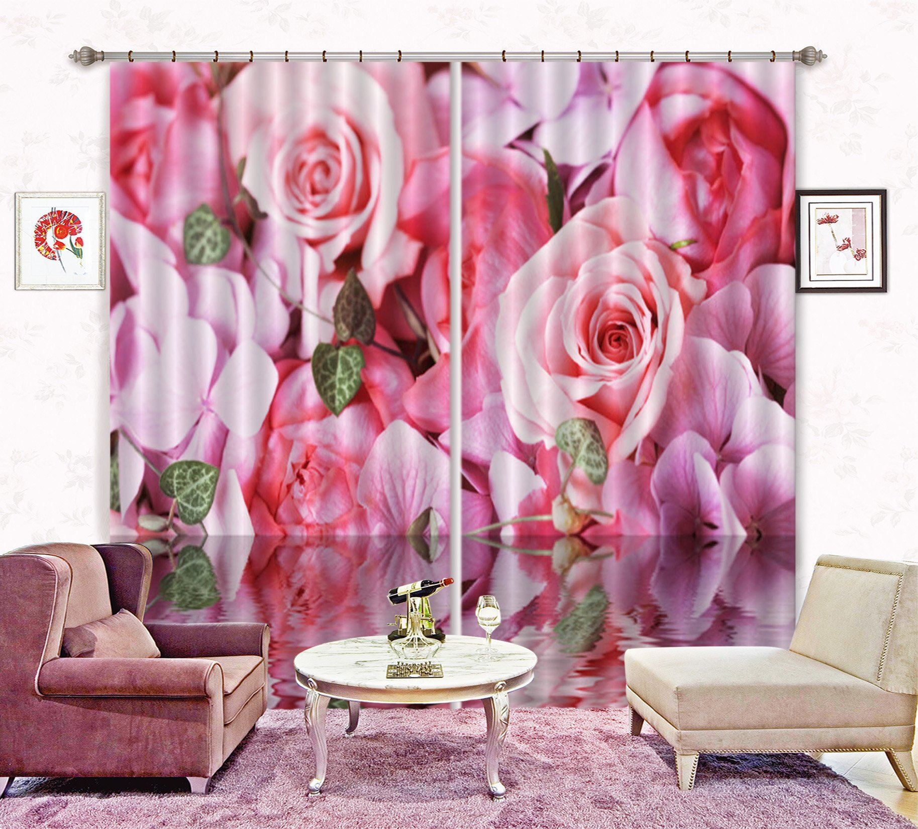 3D Dense Flowers 22 Curtains Drapes Wallpaper AJ Wallpaper